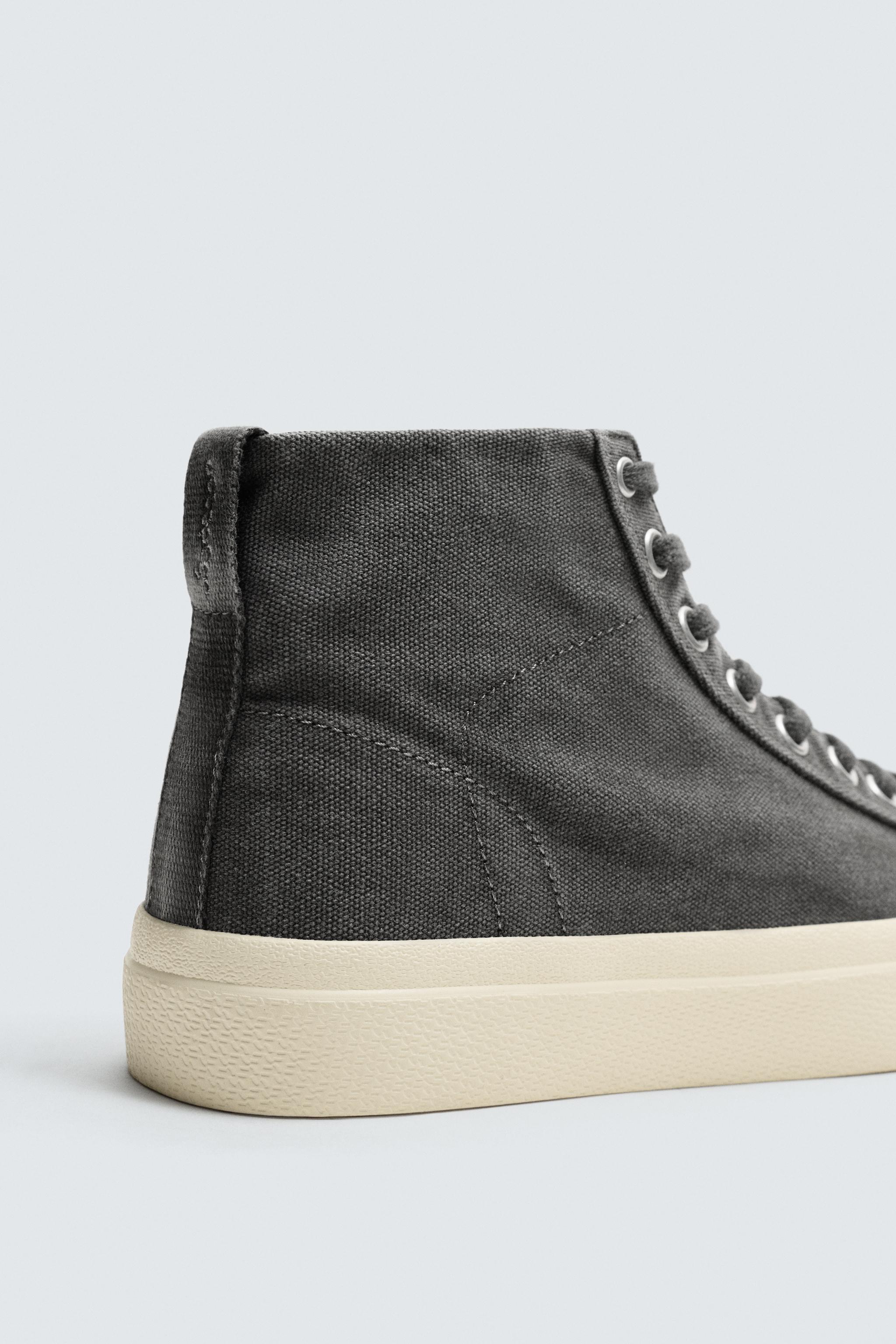FABRIC HIGH-TOP SNEAKERS