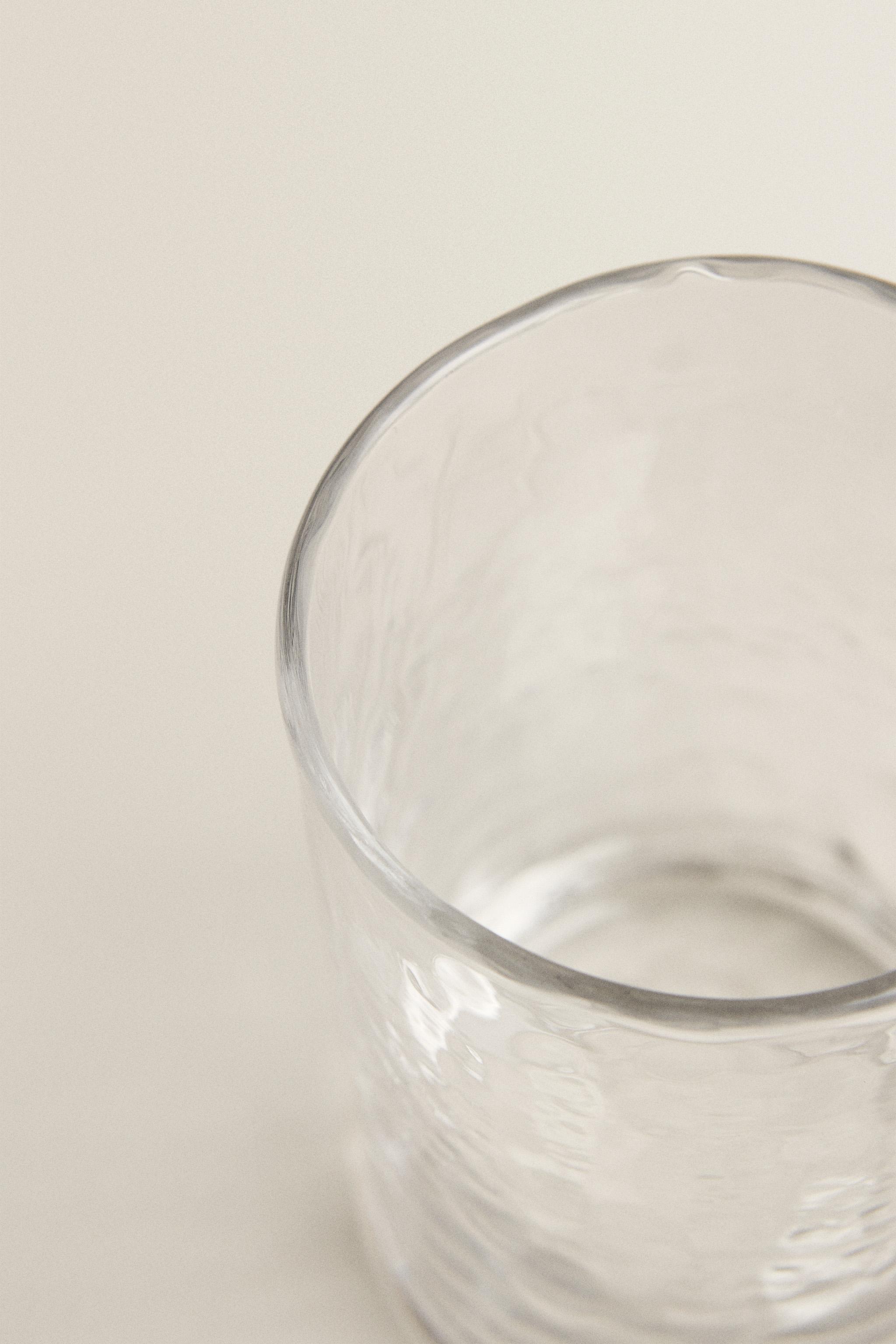 HAMMERED GLASS SOFT DRINK TUMBLER