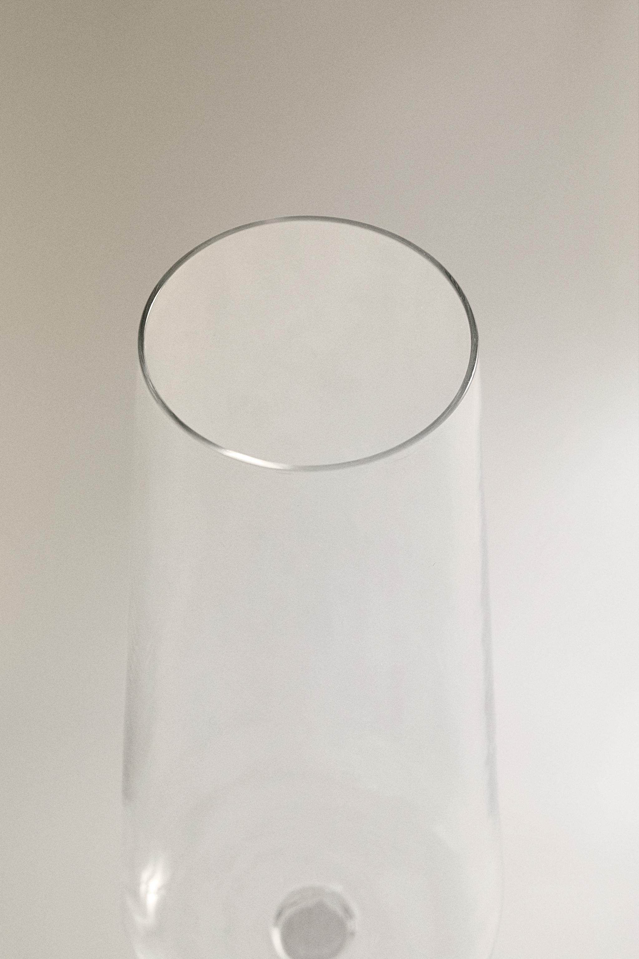 CONICAL CRYSTALLINE FLUTE GLASS