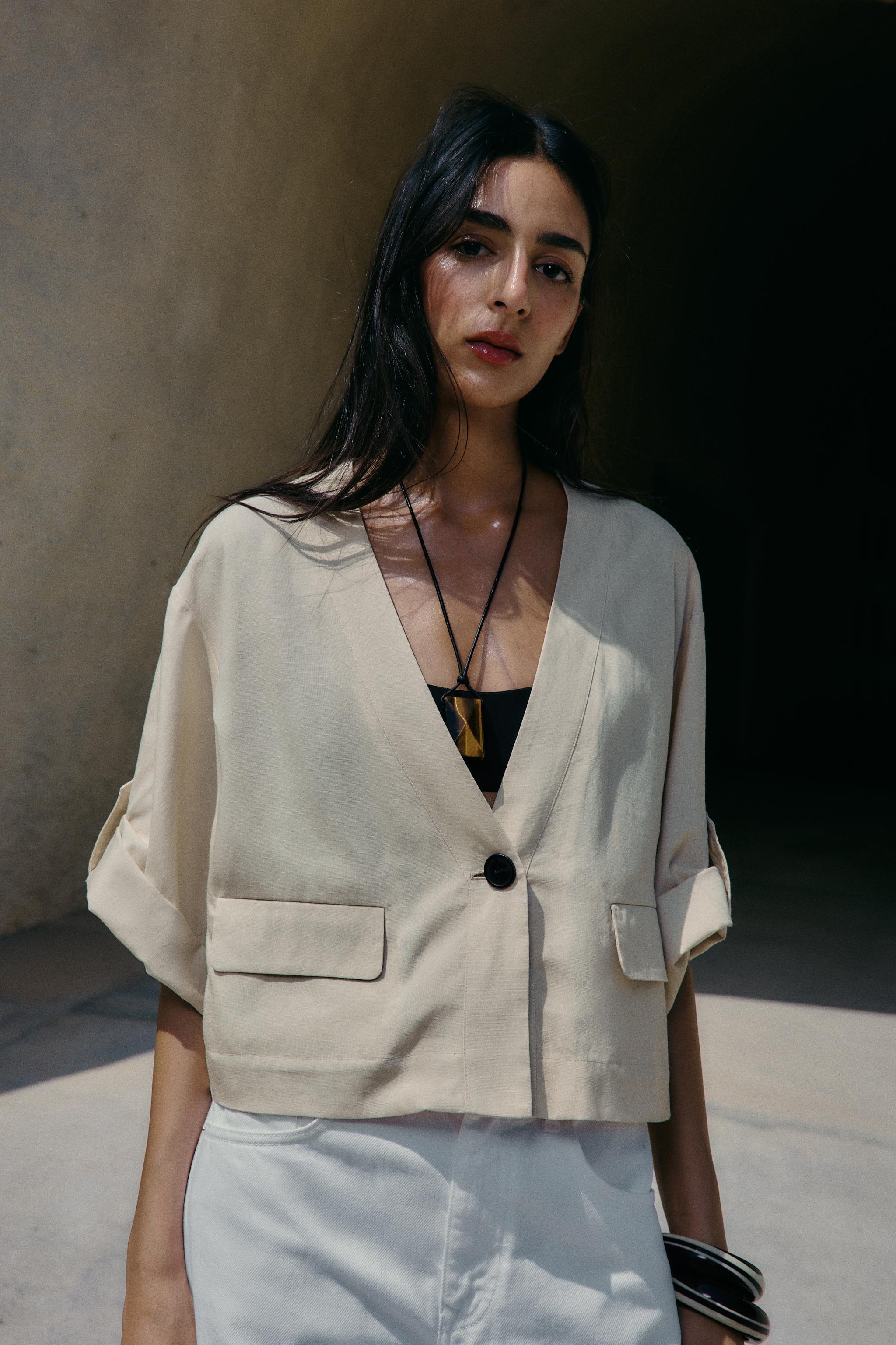 TURN-UP SLEEVE JACKET