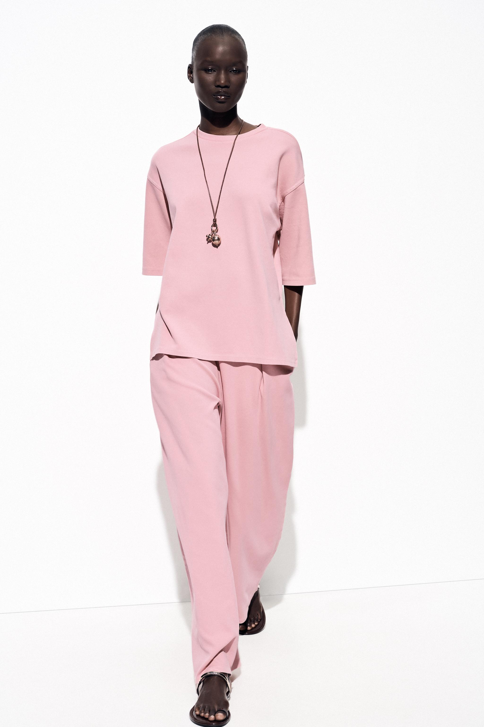 WASHED EFFECT INTERLOCK PANTS