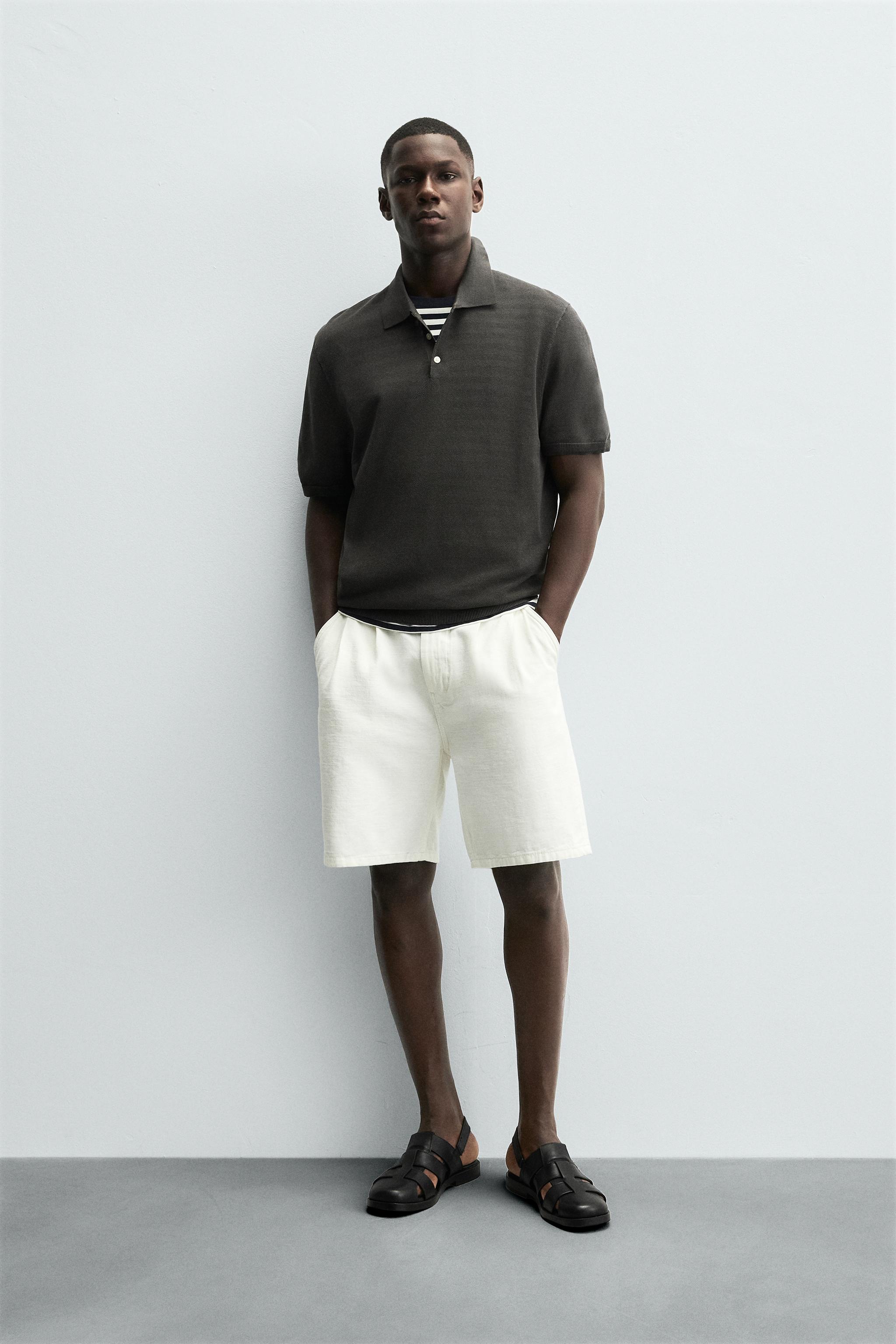 TEXTURED KNIT POLO SHIRT