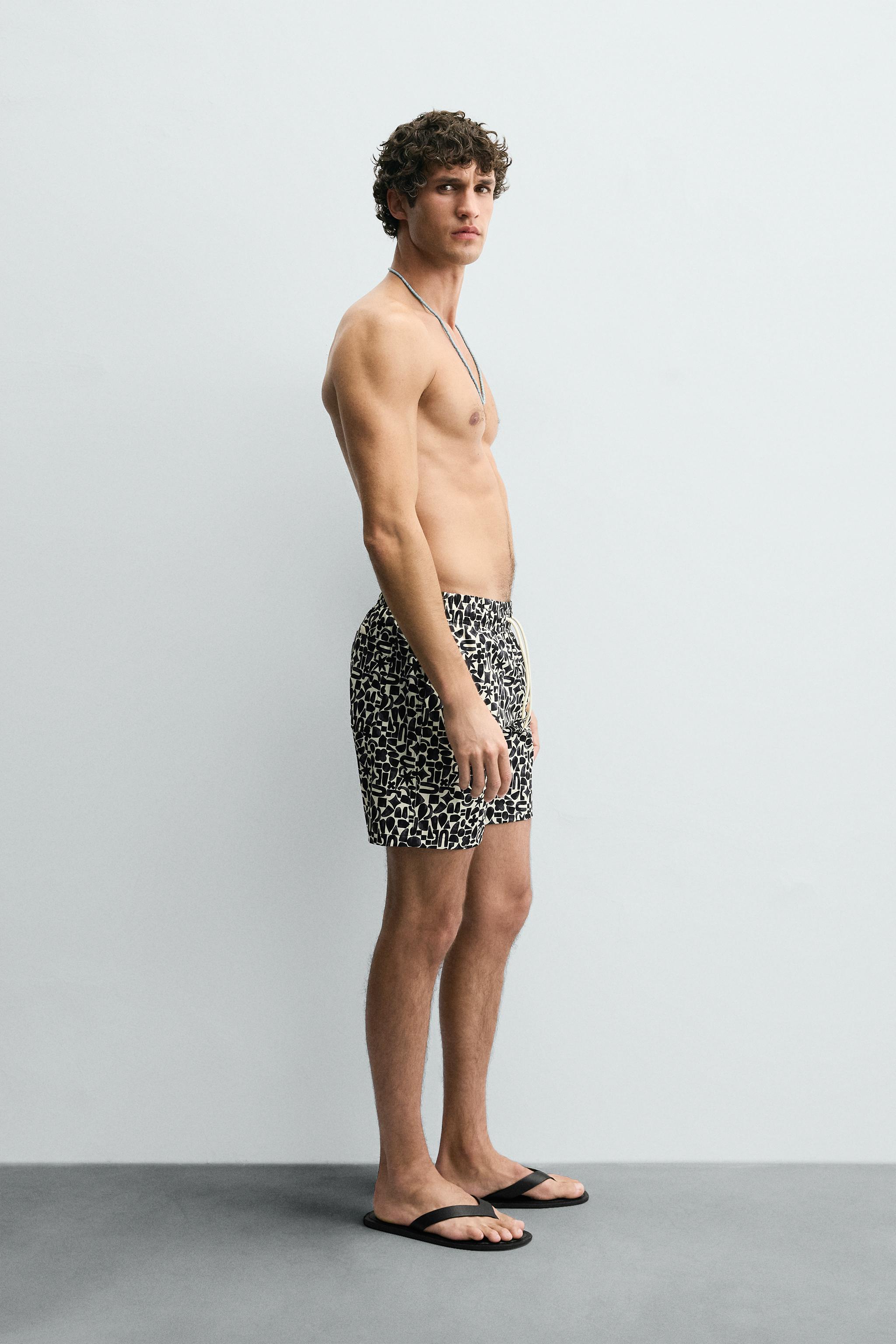 GEOMETRIC PRINT LONG SWIMSUIT