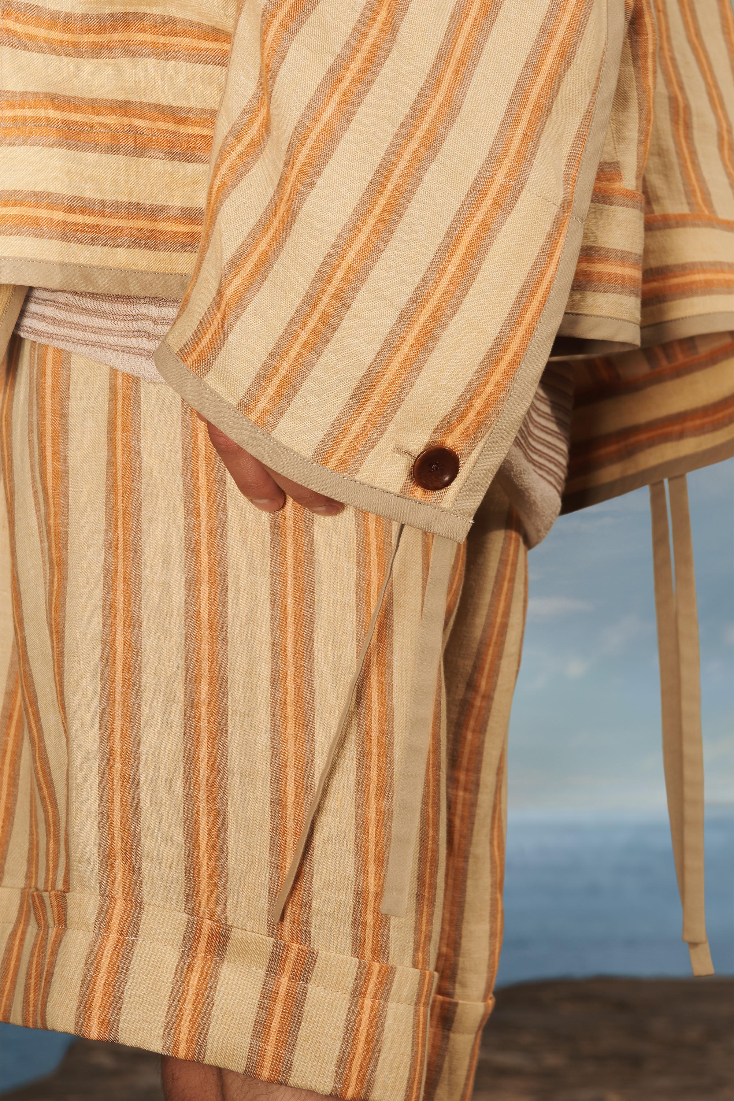 LIMITED EDITION STRIPED LINEN JACKET