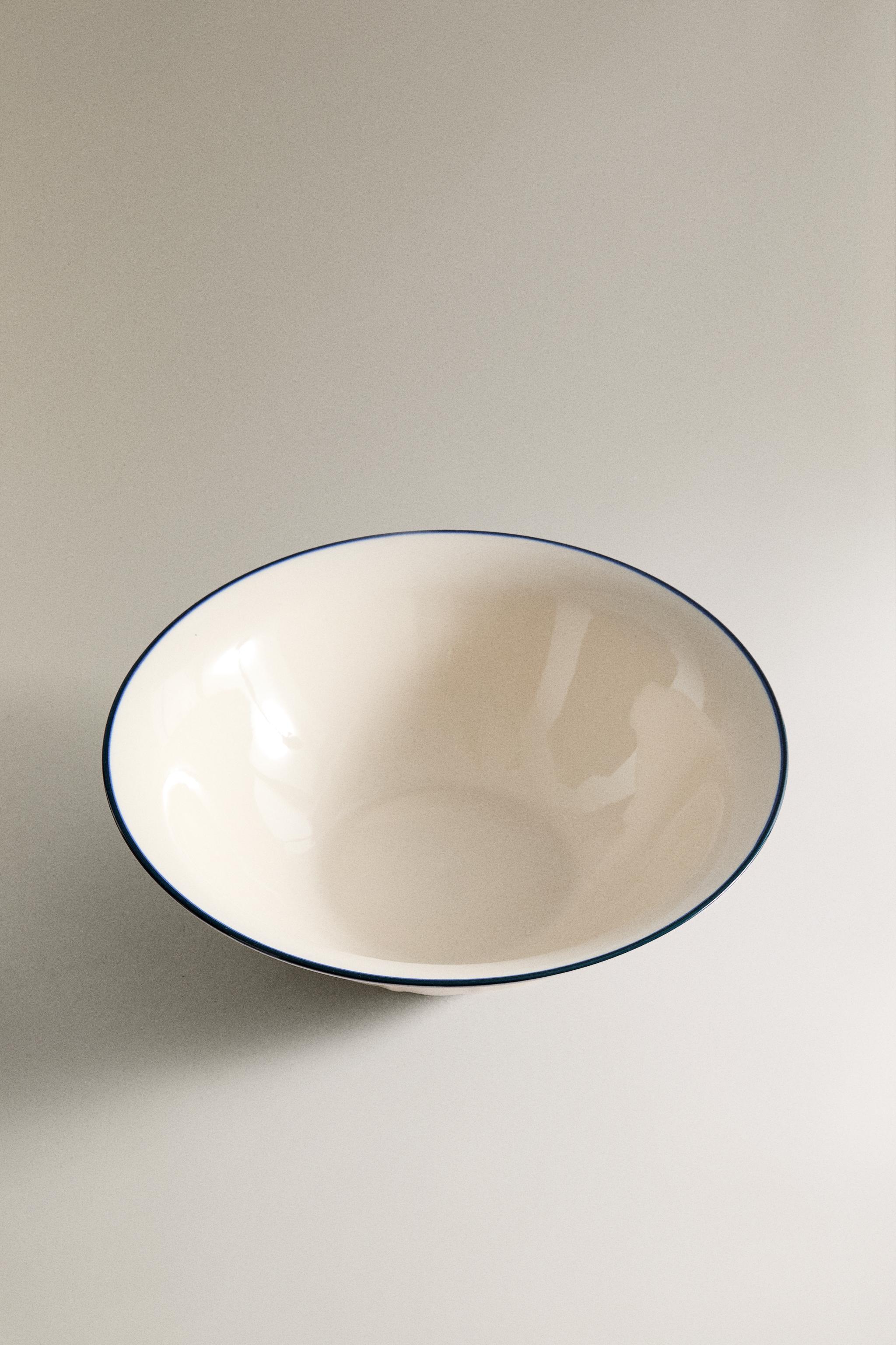 SALAD BOWL WITH CONTRAST RIM
