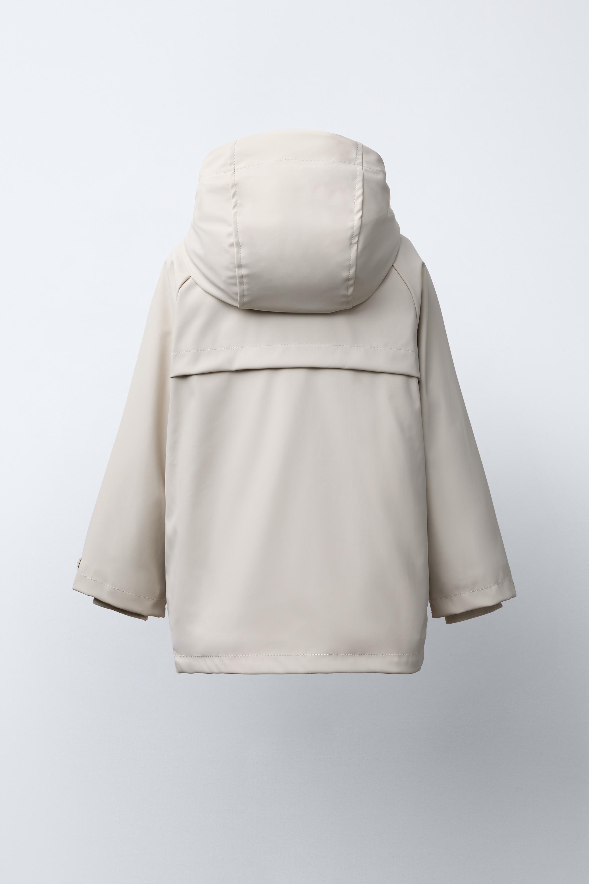 WATER REPELLENT COATED FAUX FUR JACKET