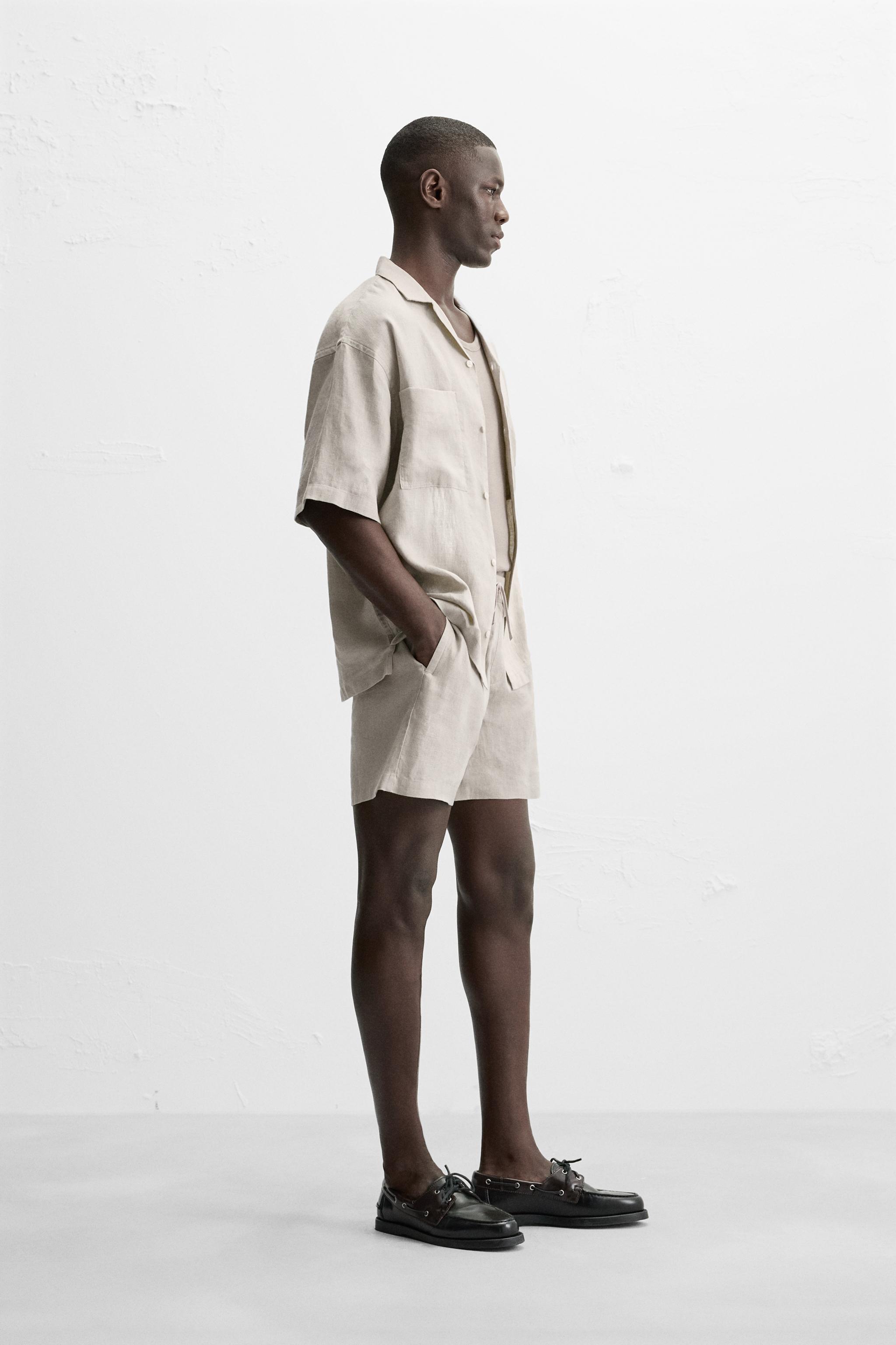 100% LINEN SHORTS