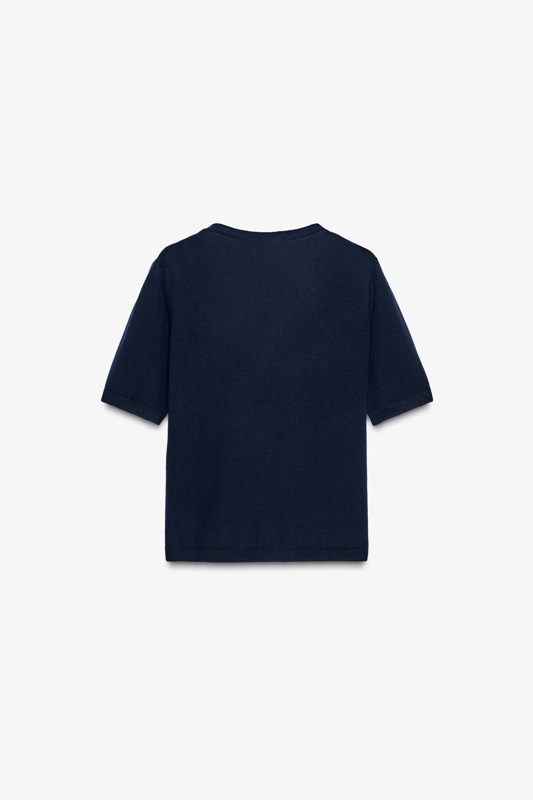 100% EXTRAFINE WOOL SHORT SLEEVE JACKET