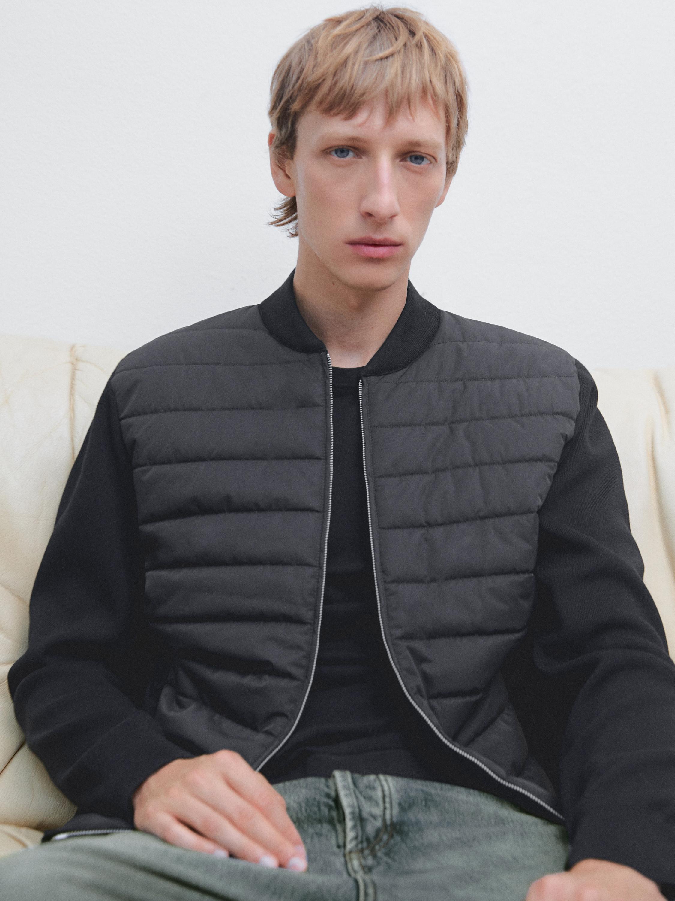 Quilted bomber jacket