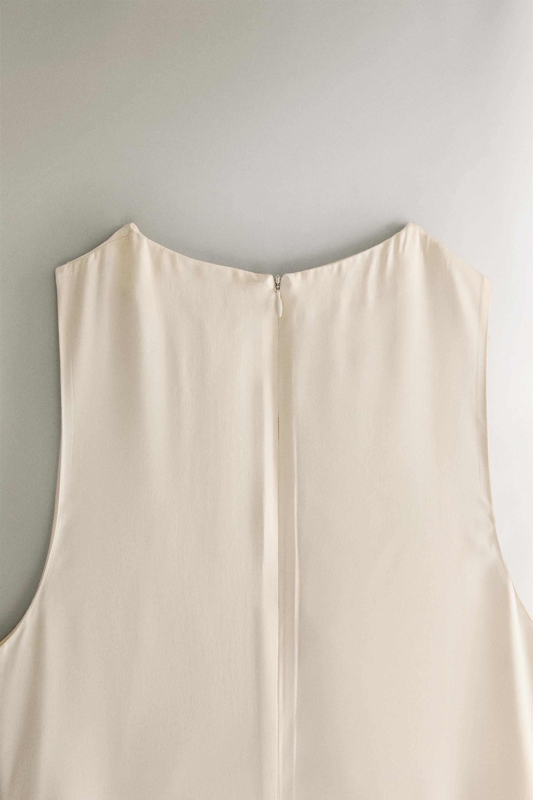 GATHERED SILK NIGHTGOWN