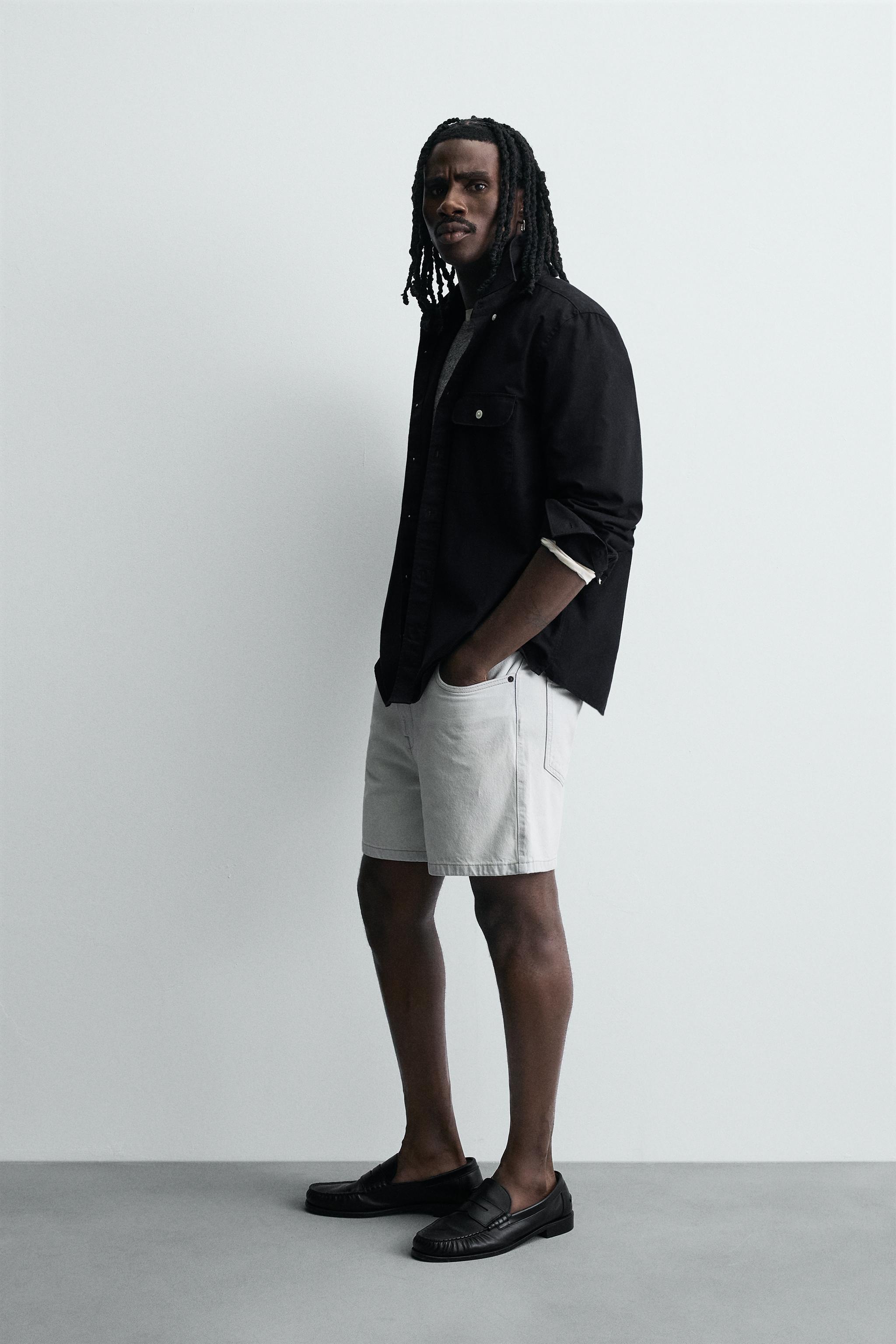 REGULAR FIT DENIM SHORTS