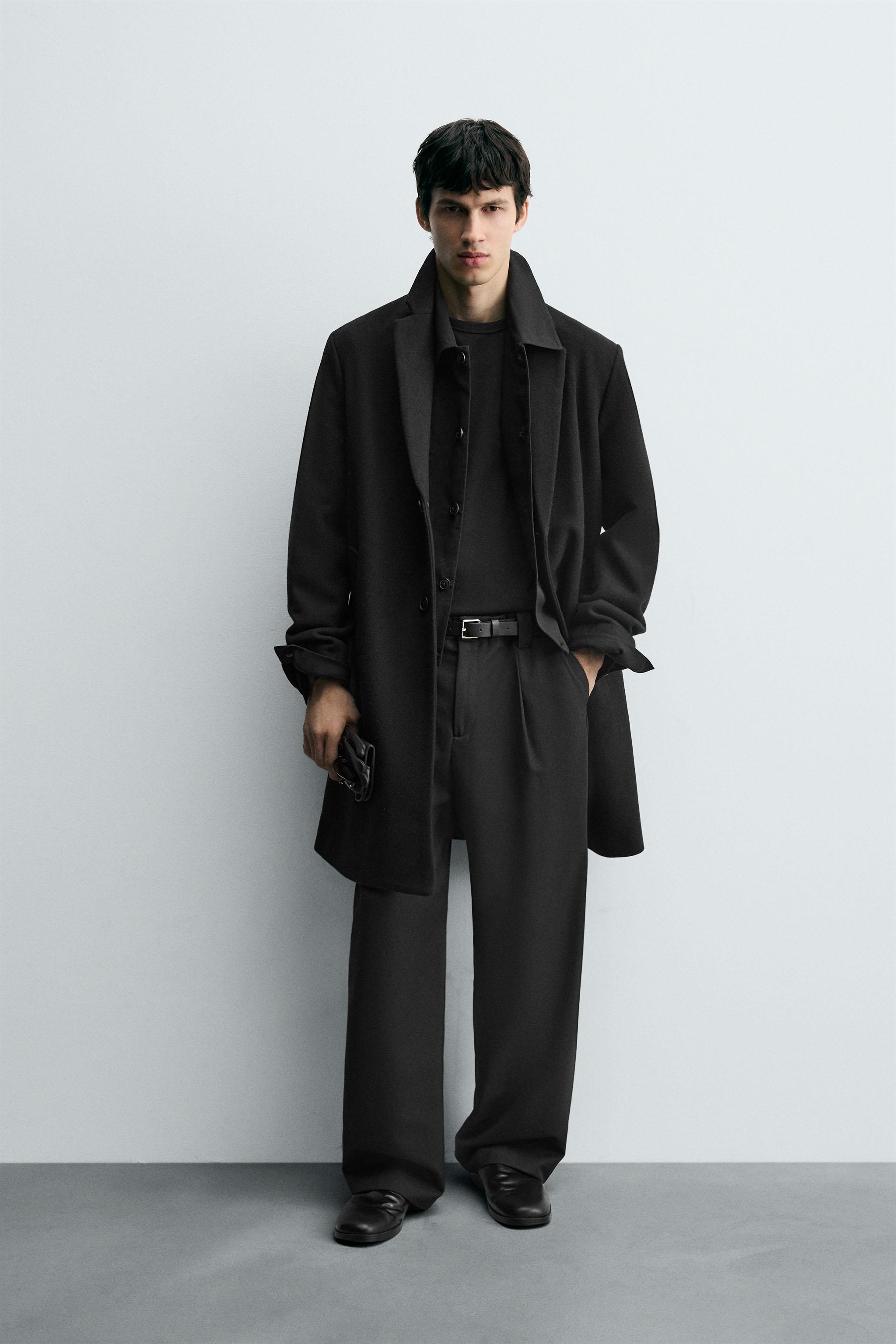 REGULAR FIT WOOL BLEND COAT