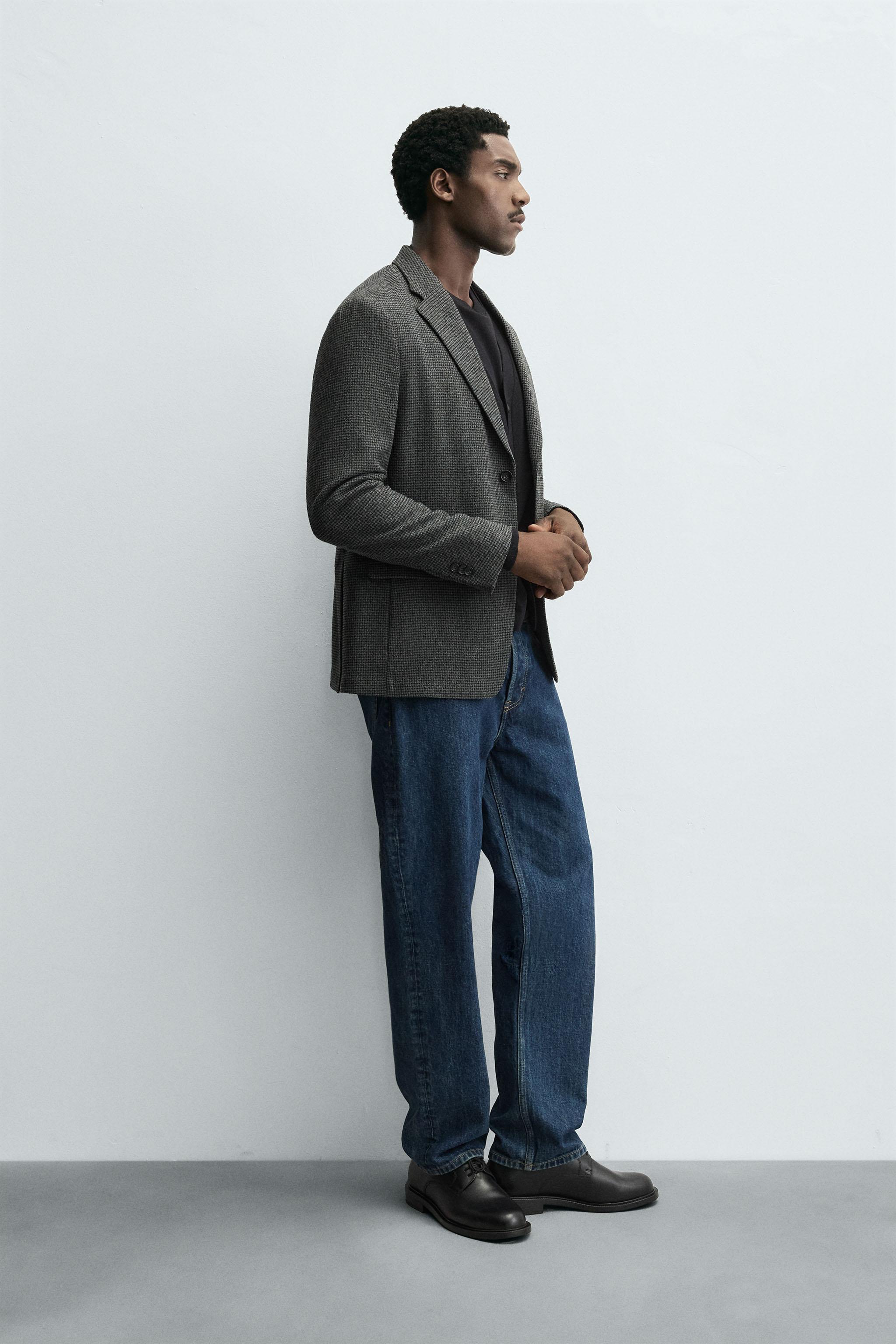 HOUNDSTOOTH TEXTURED BLAZER