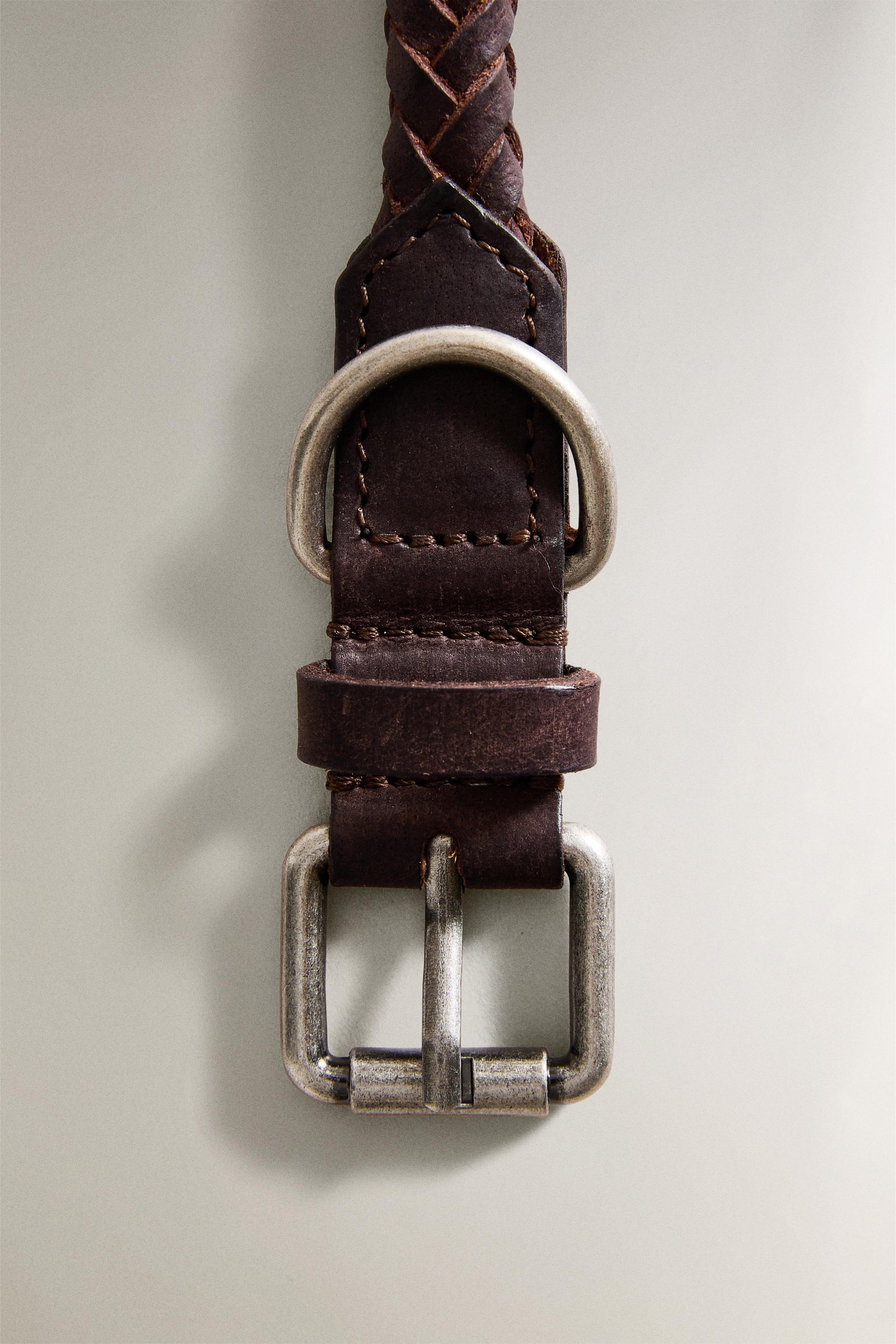 BRAIDED LEATHER DOG COLLAR