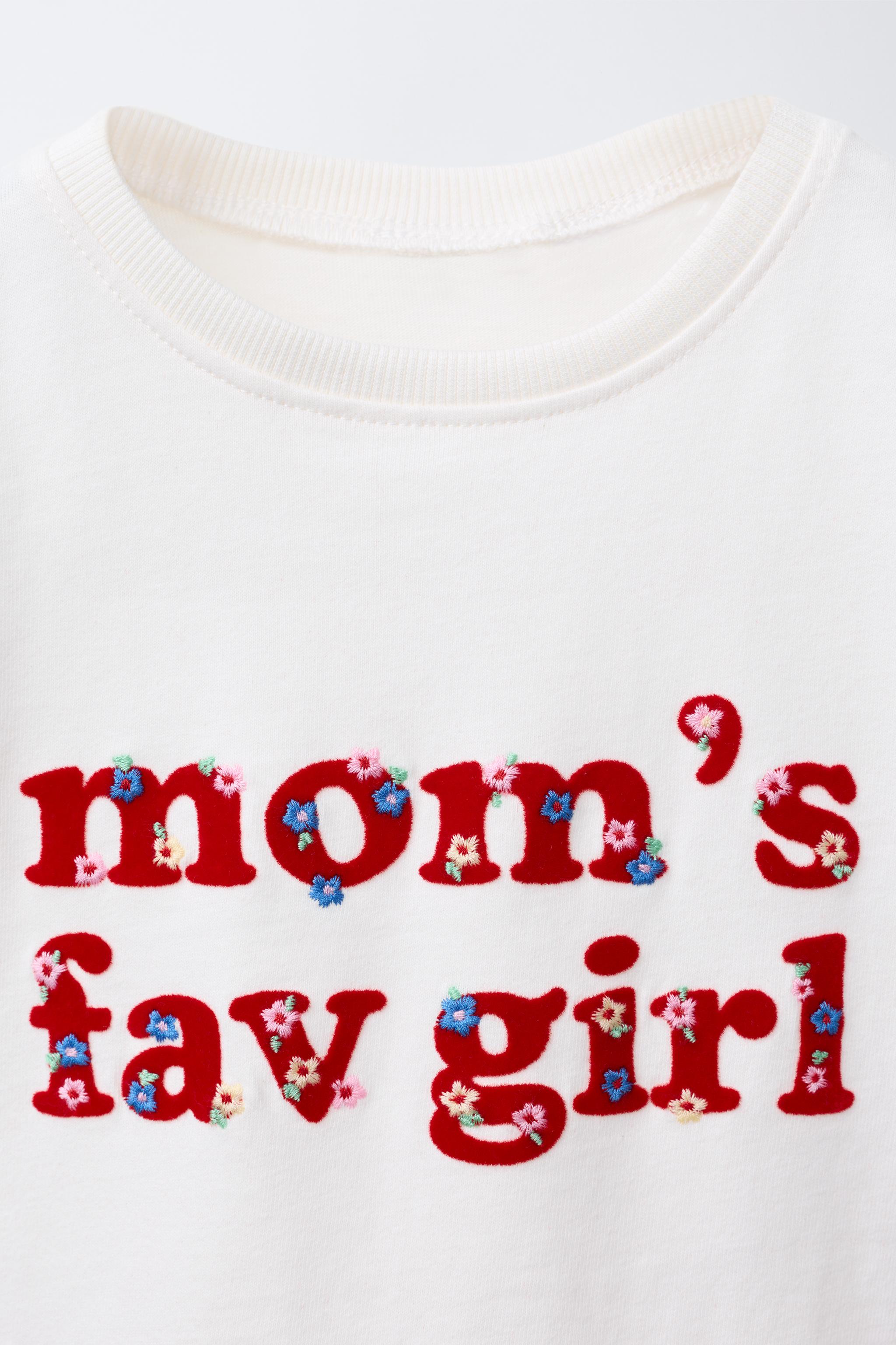 FLOCKED TEXT T-SHIRT