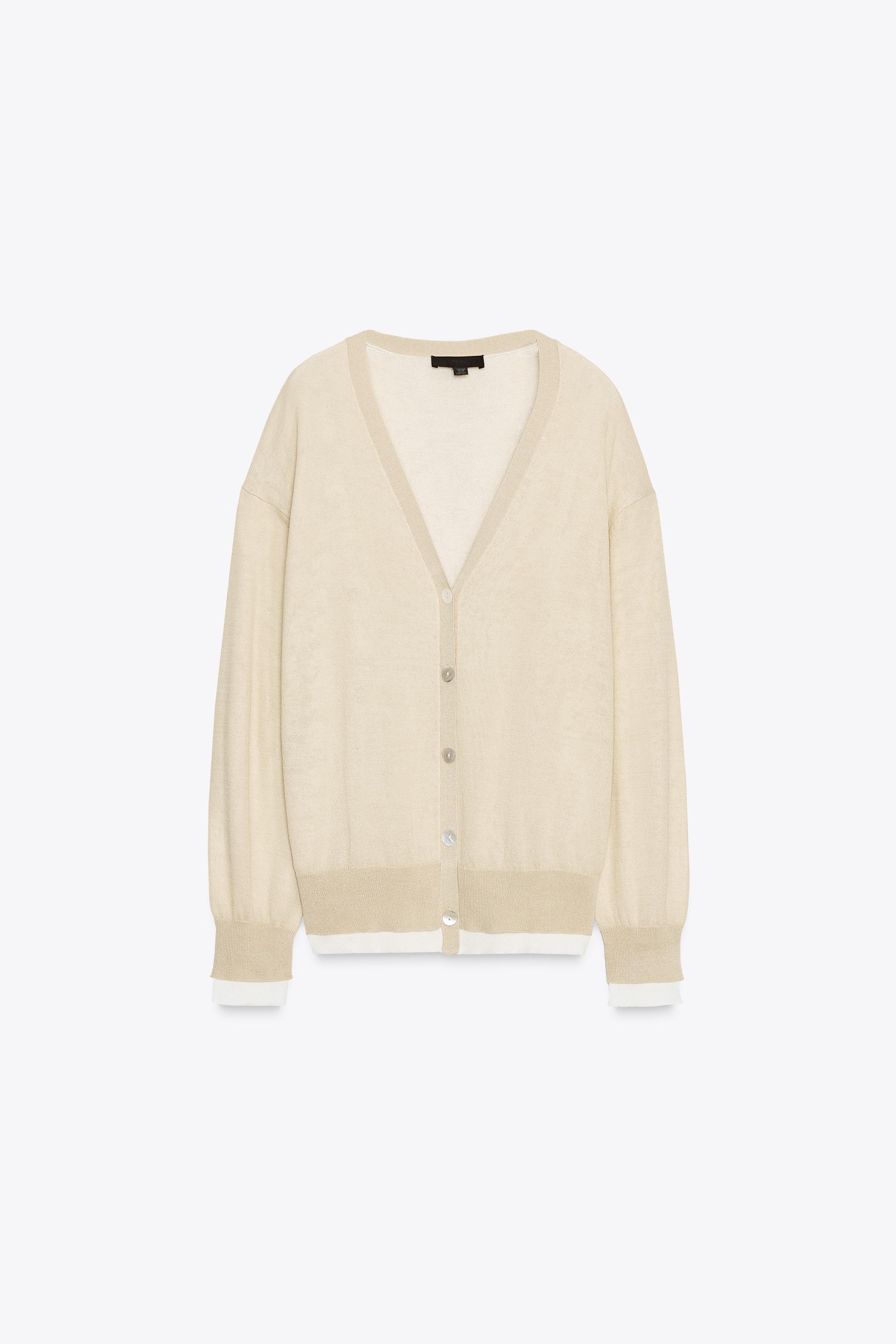 DOUBLE LAYER KNIT CARDIGAN