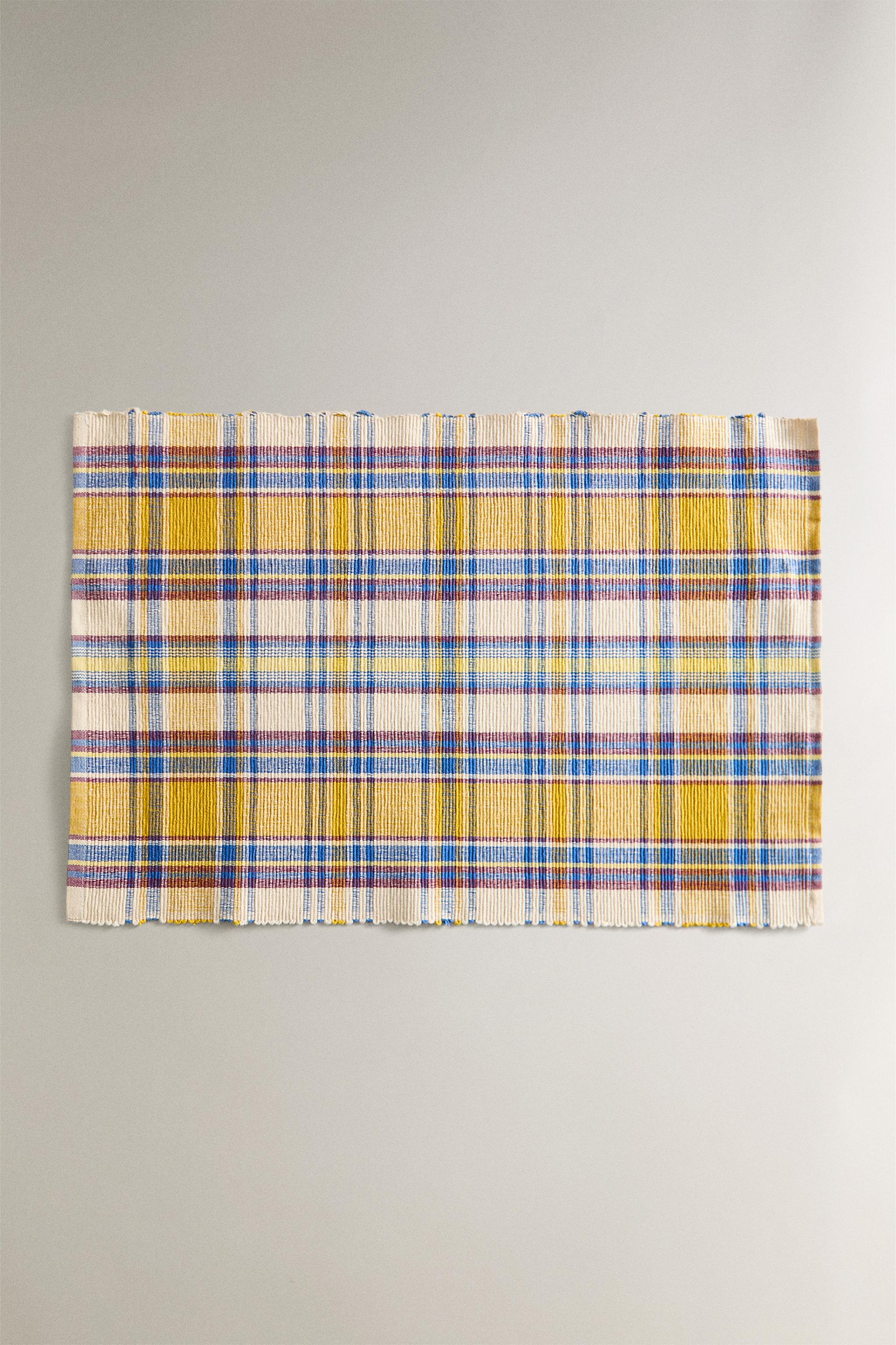 SET OF CHECK COTTON PLACEMATS (SET OF 2)