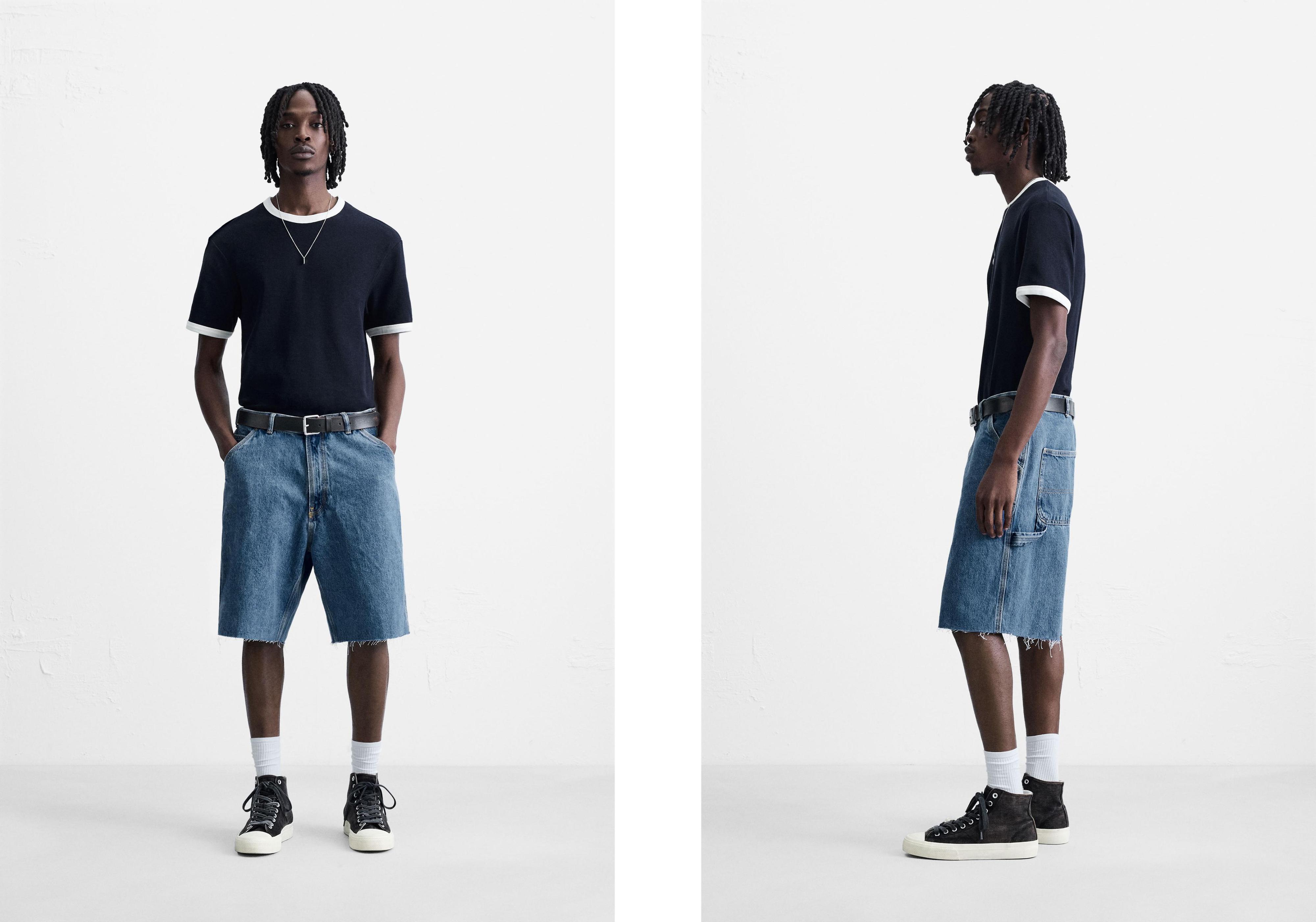 CARPENTER POCKET DENIM BERMUDA SHORTS