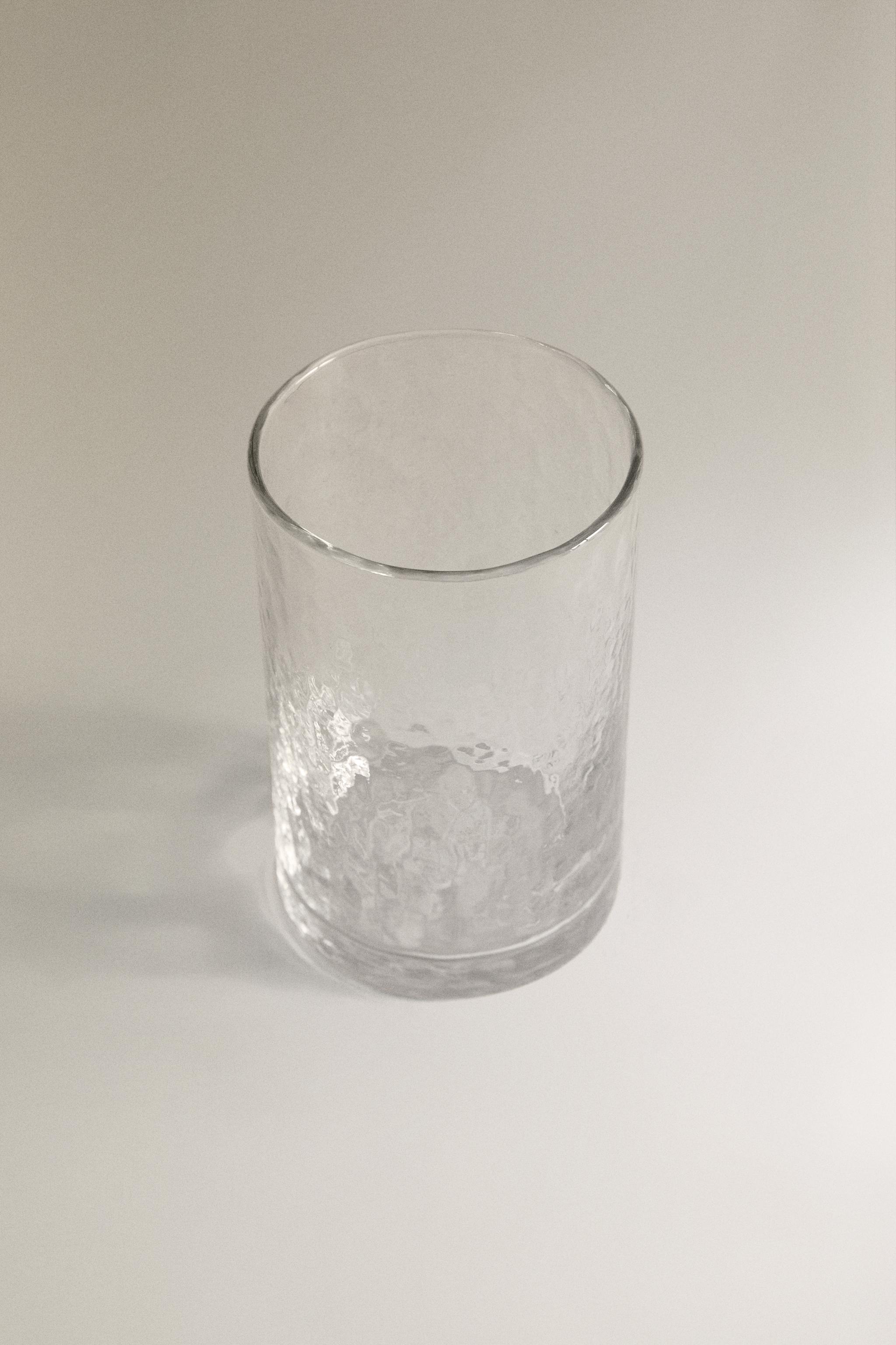 HAMMERED GLASS SOFT DRINK TUMBLER