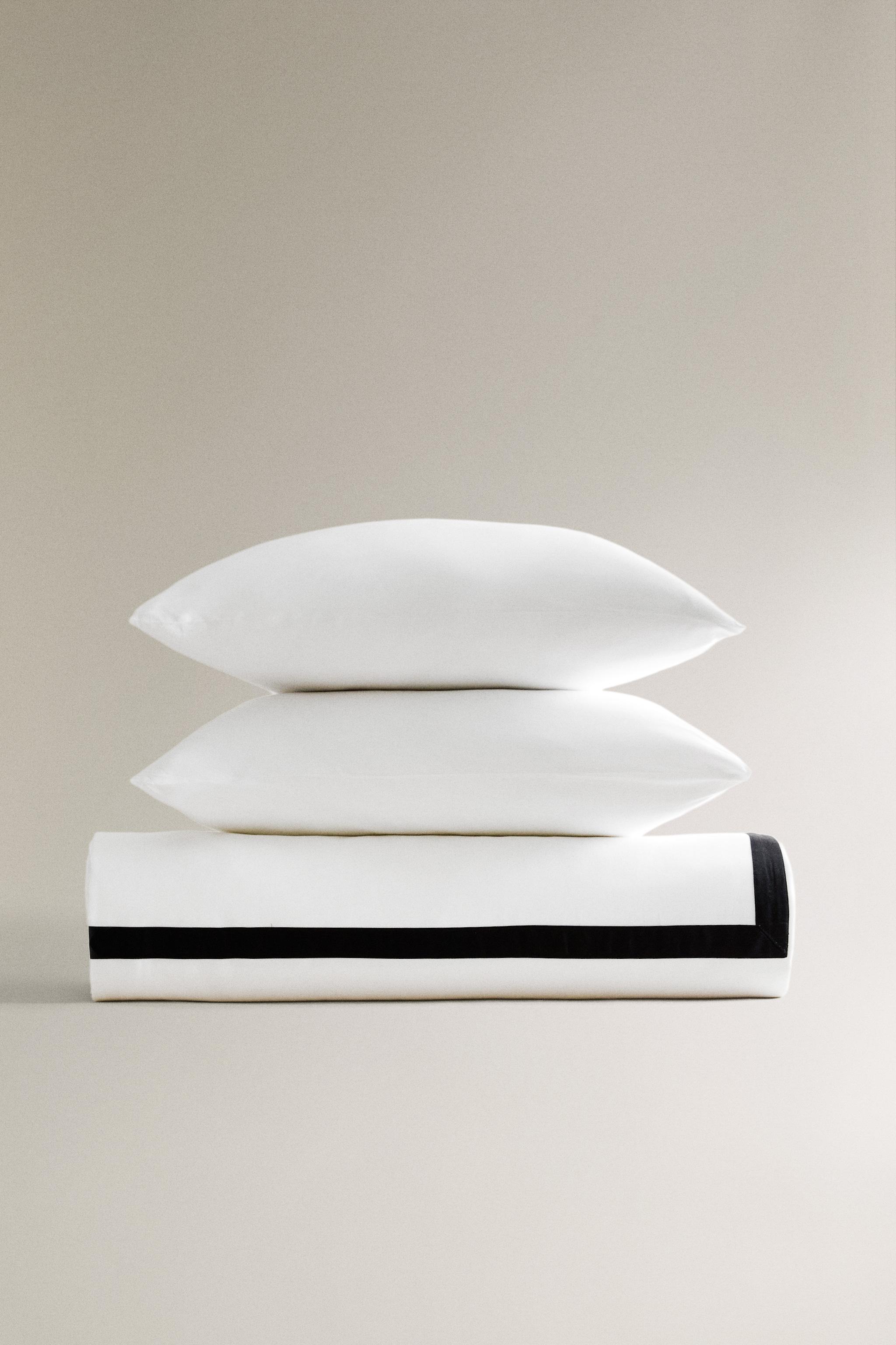 BORDERED SATEEN DUVET COVER