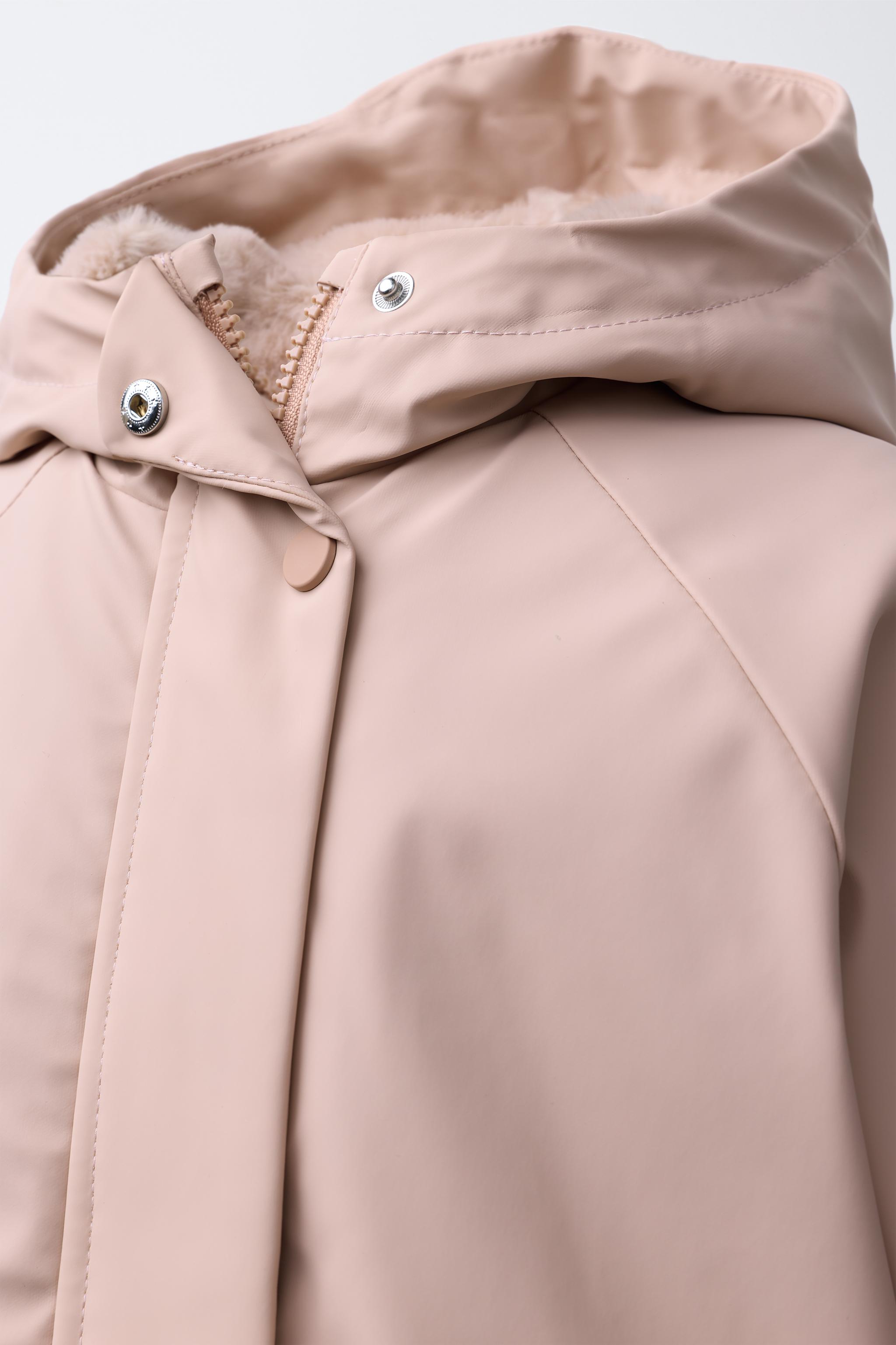 WATER REPELLENT COATED FUR EFFECT JACKET