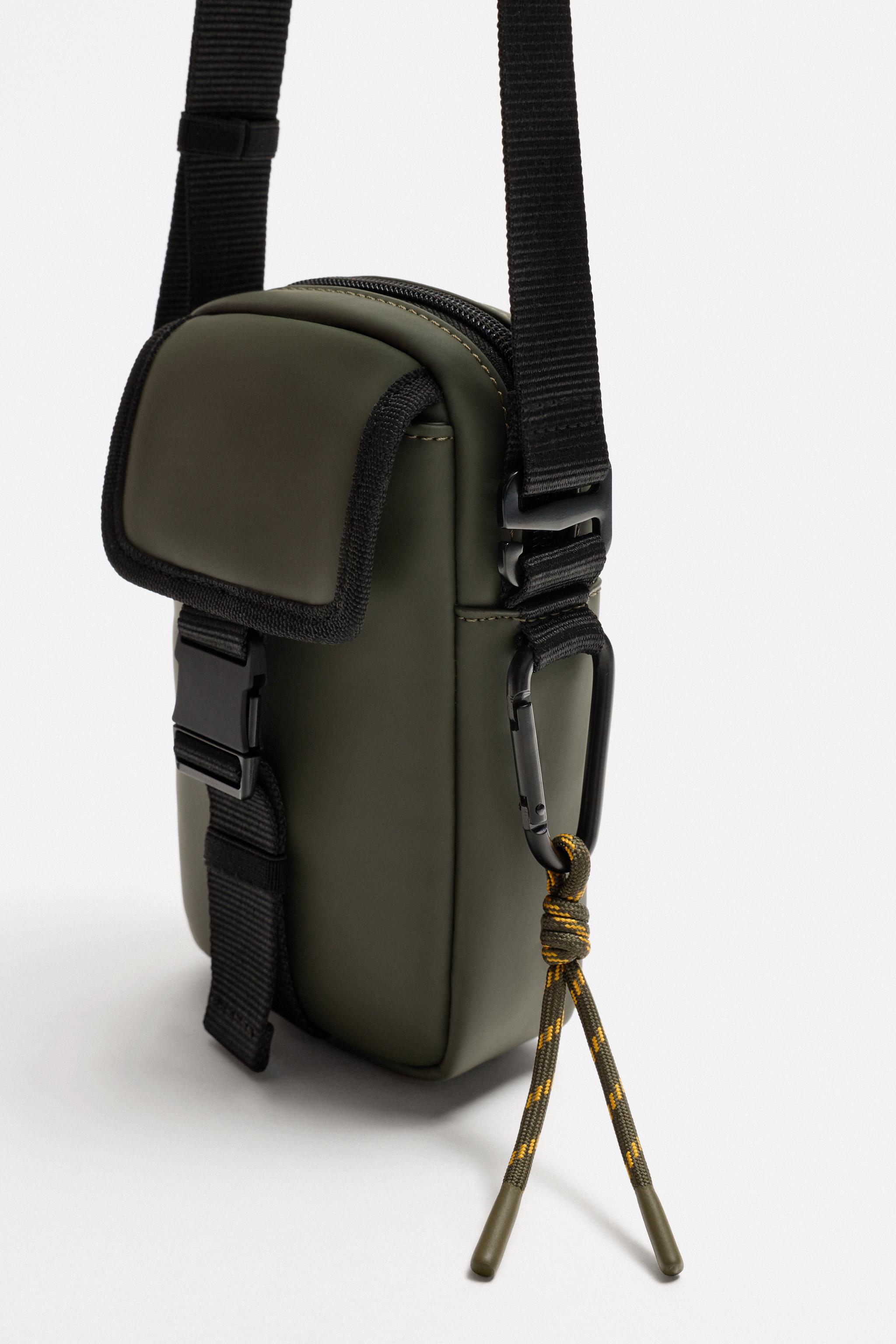 RUBBERIZED CROSSBODY BAG