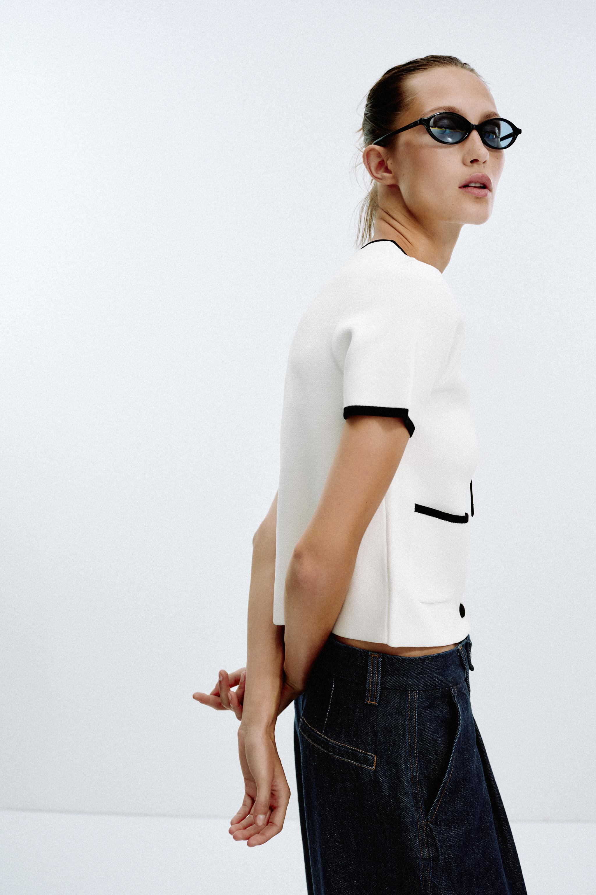 CONTRAST TRIM CARDIGAN