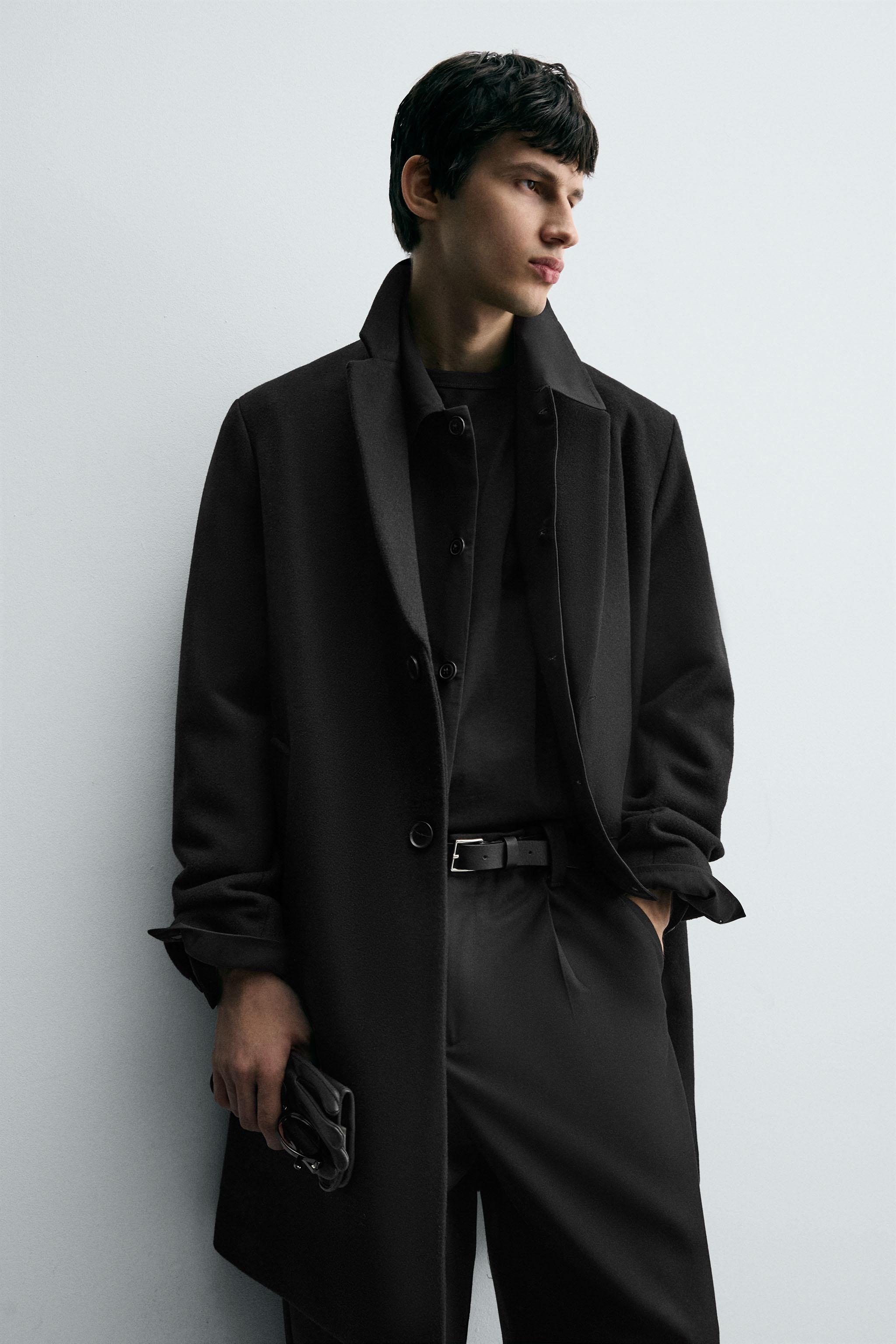REGULAR FIT WOOL BLEND COAT