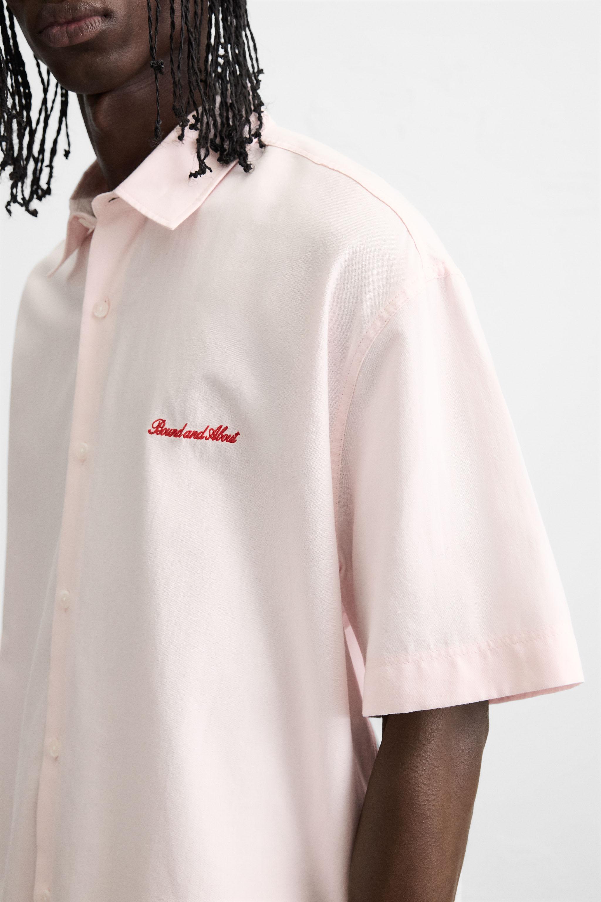 CONTRAST EMBROIDERY SHIRT