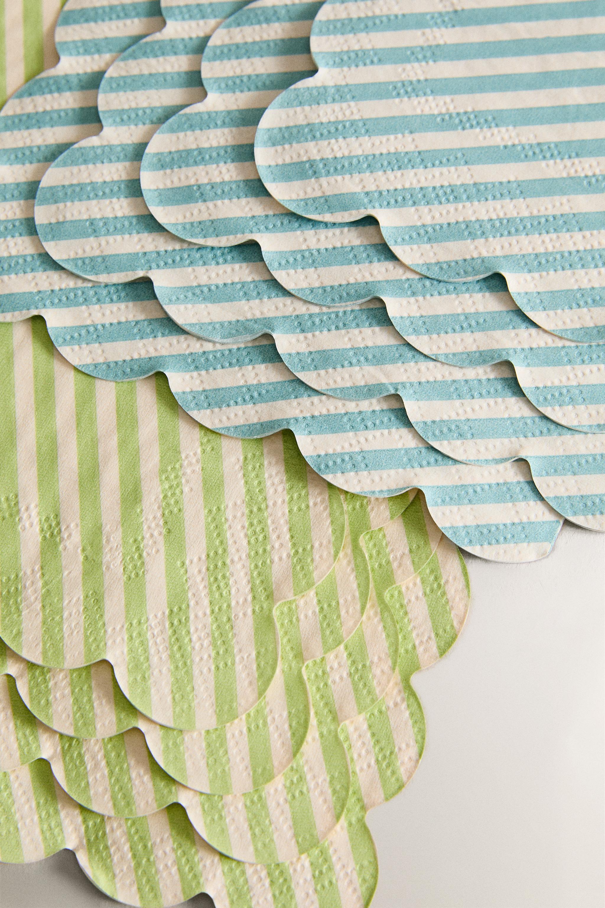 SET OF STRIPED PAPER NAPKINS (SET OF 30)