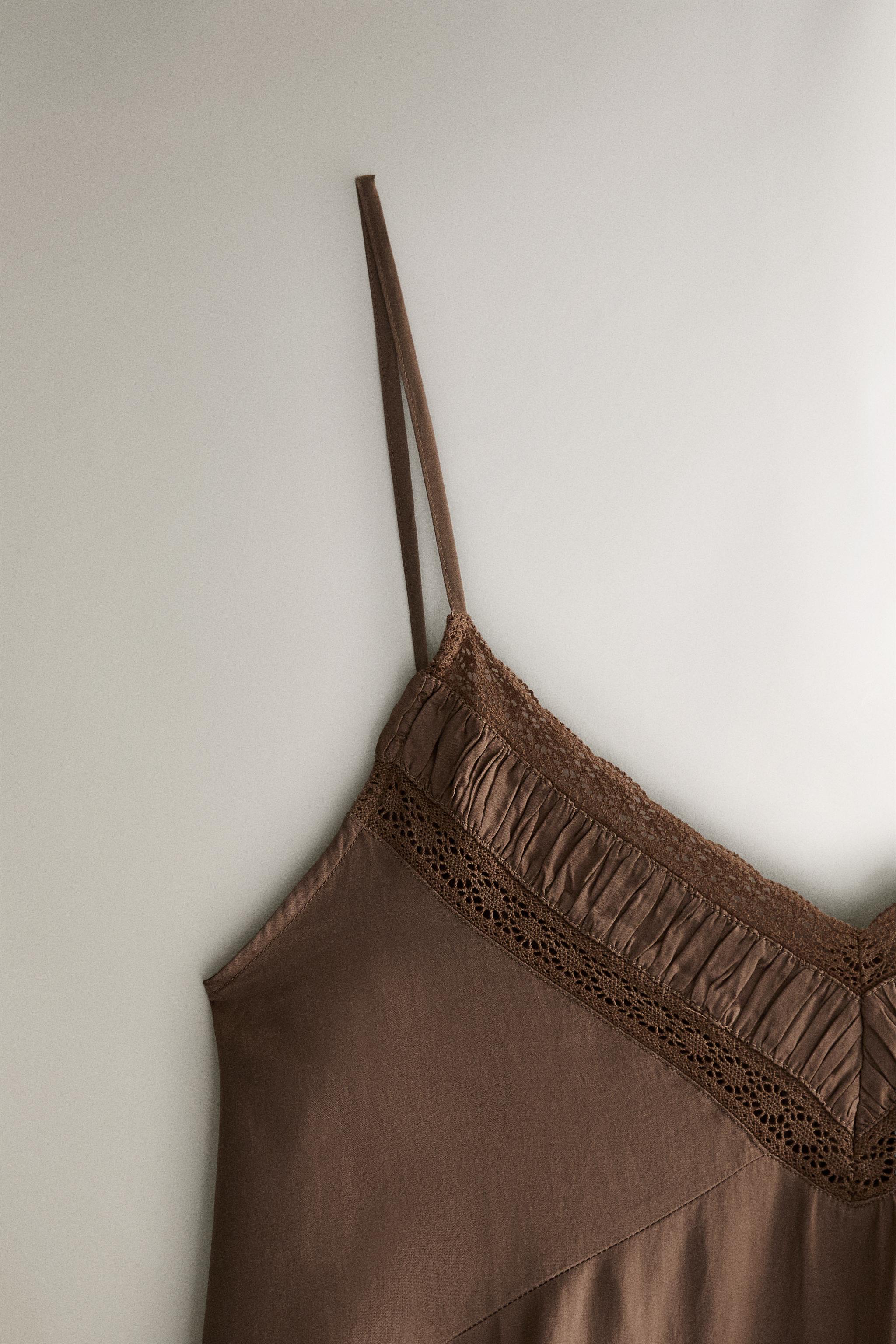 GATHERED SATEEN NIGHTGOWN