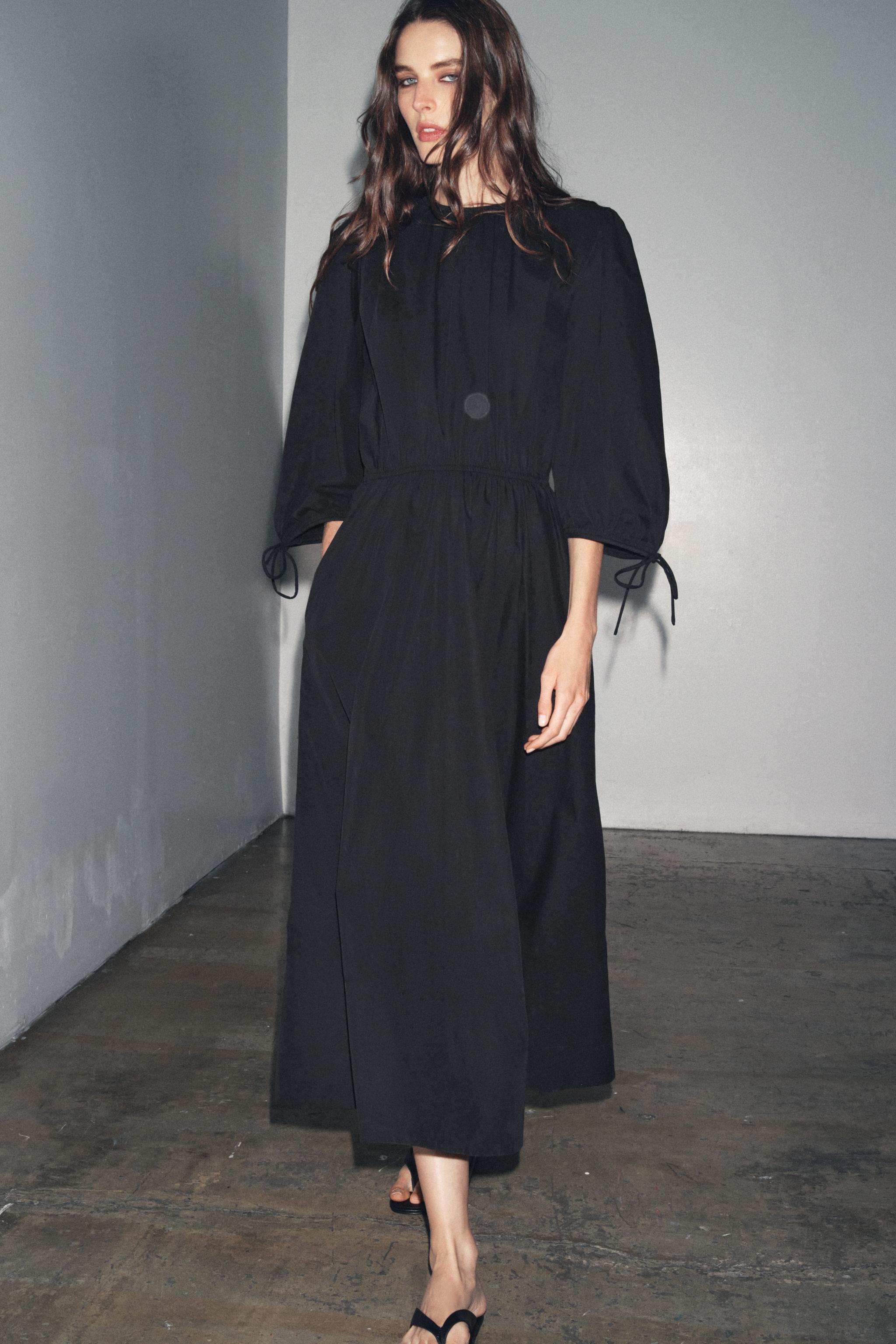 ZW COLLECTION RUCHED POPLIN DRESS