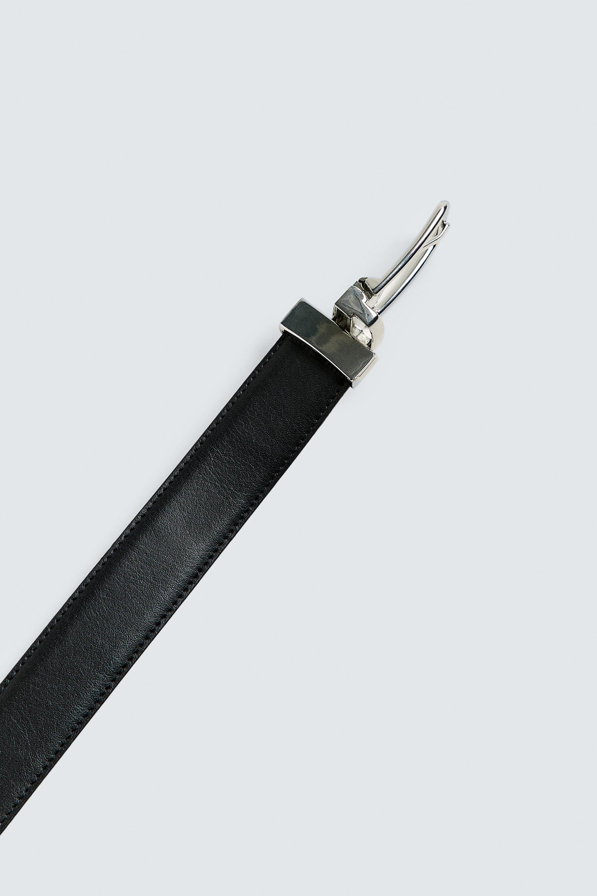 REVERSIBLE CONTRAST LEATHER BELT