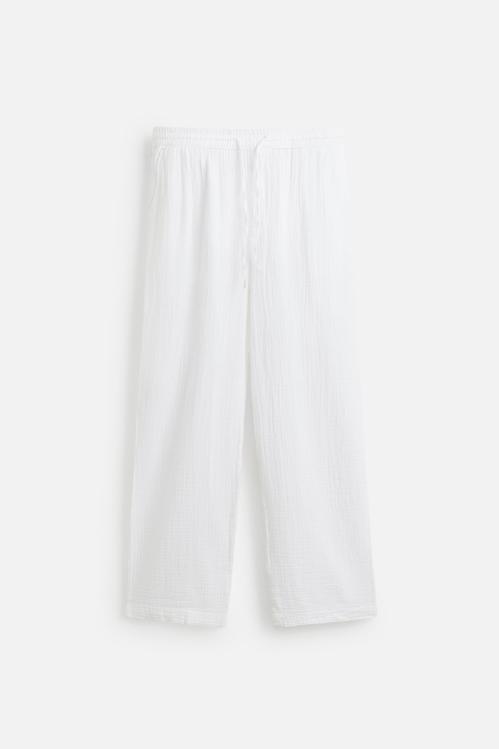 CRINKLED EFFECT PANTS