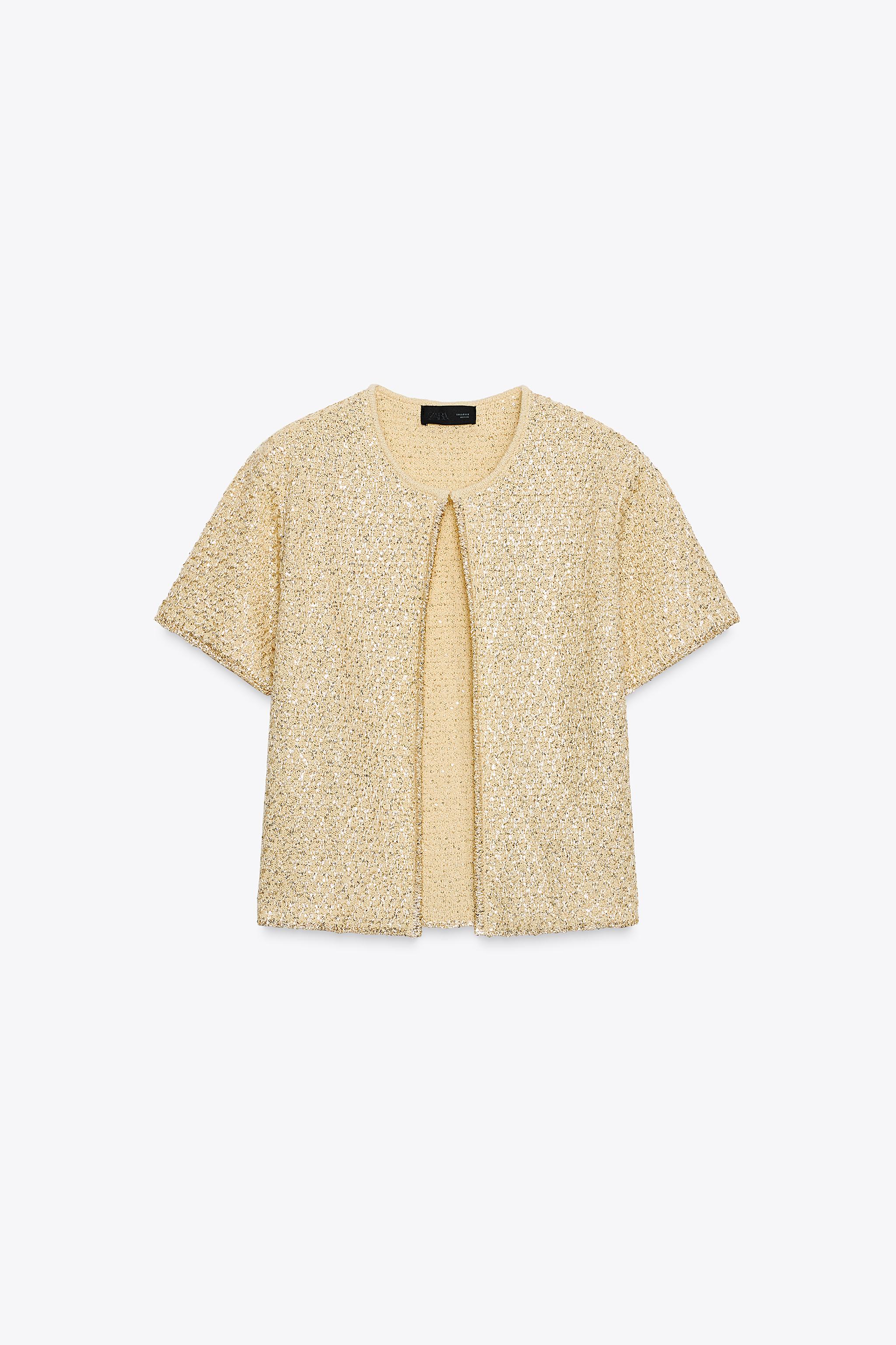 SEQUIN KNIT CARDIGAN