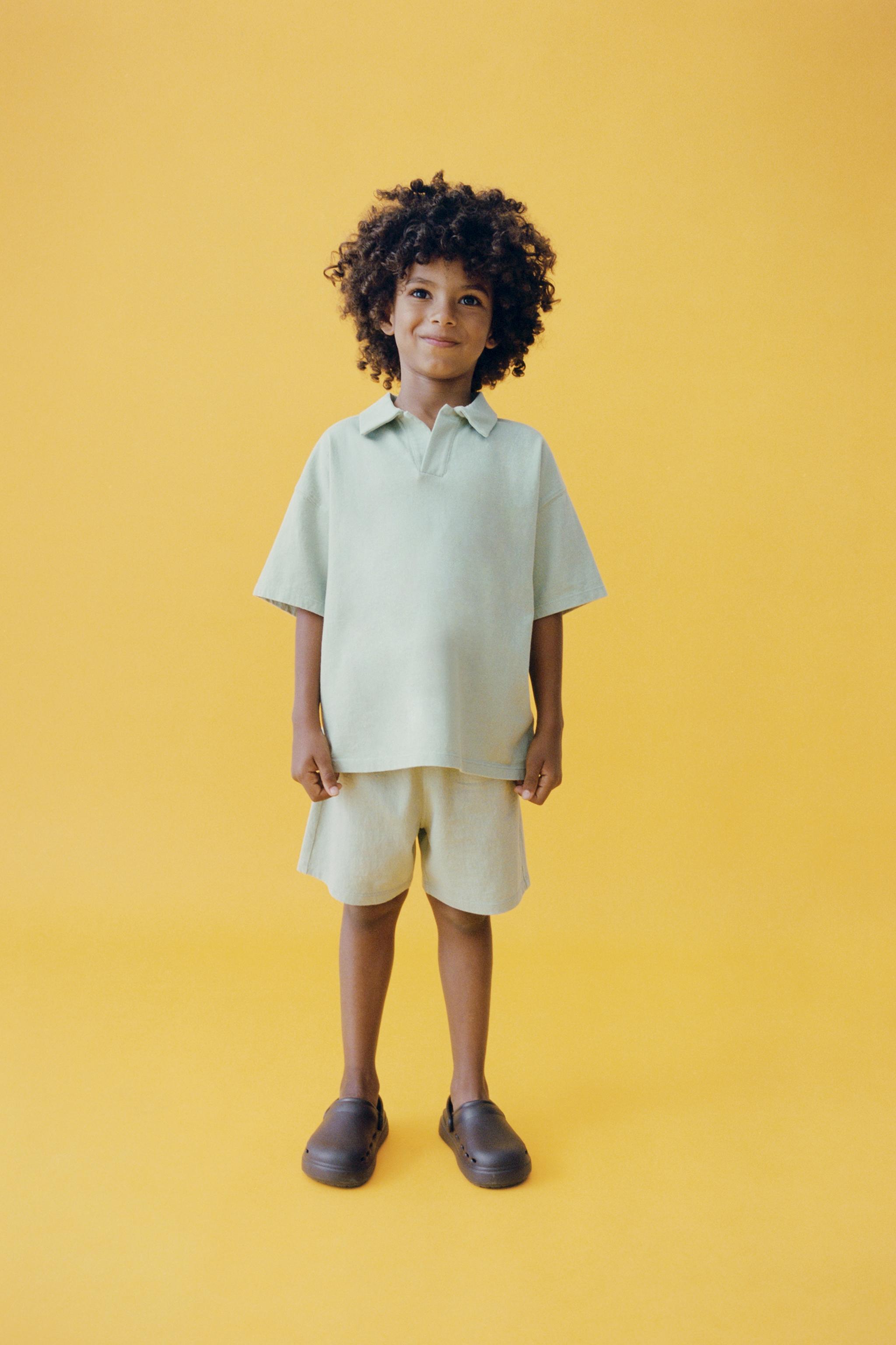 SOLID POLO AND BERMUDA JOGGING SET