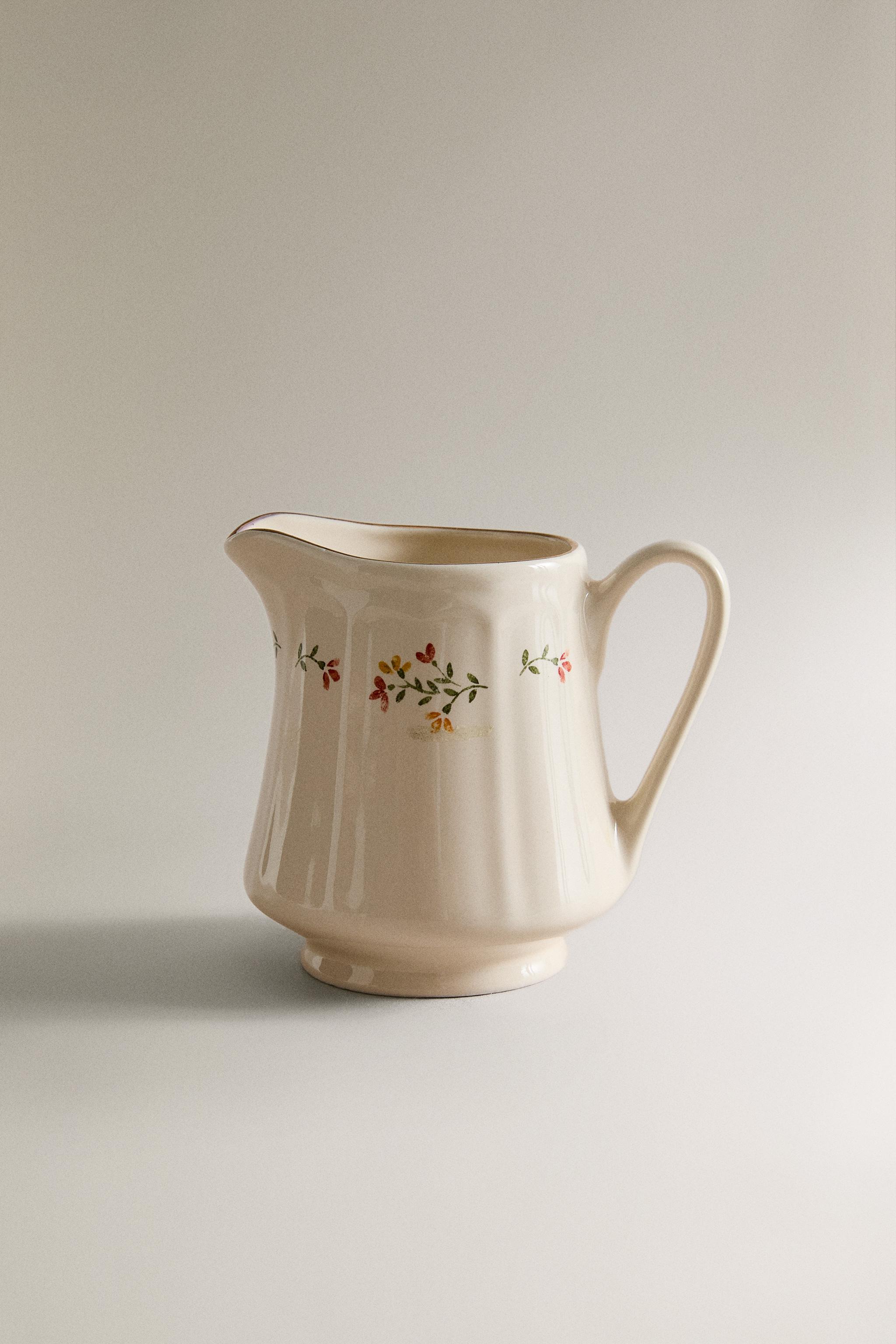 FLORAL PORCELAIN MILK PITCHER