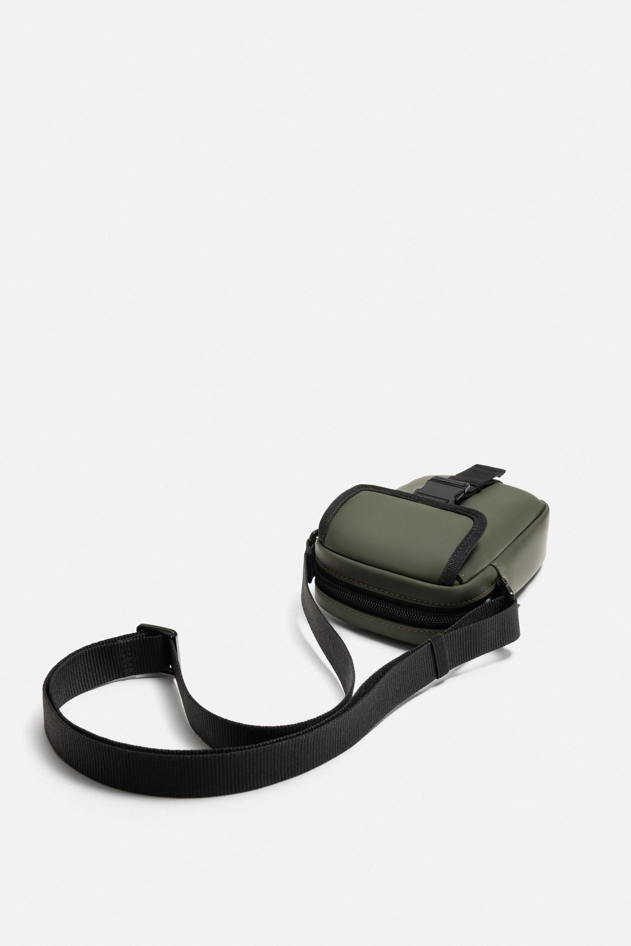 RUBBERIZED CROSSBODY BAG