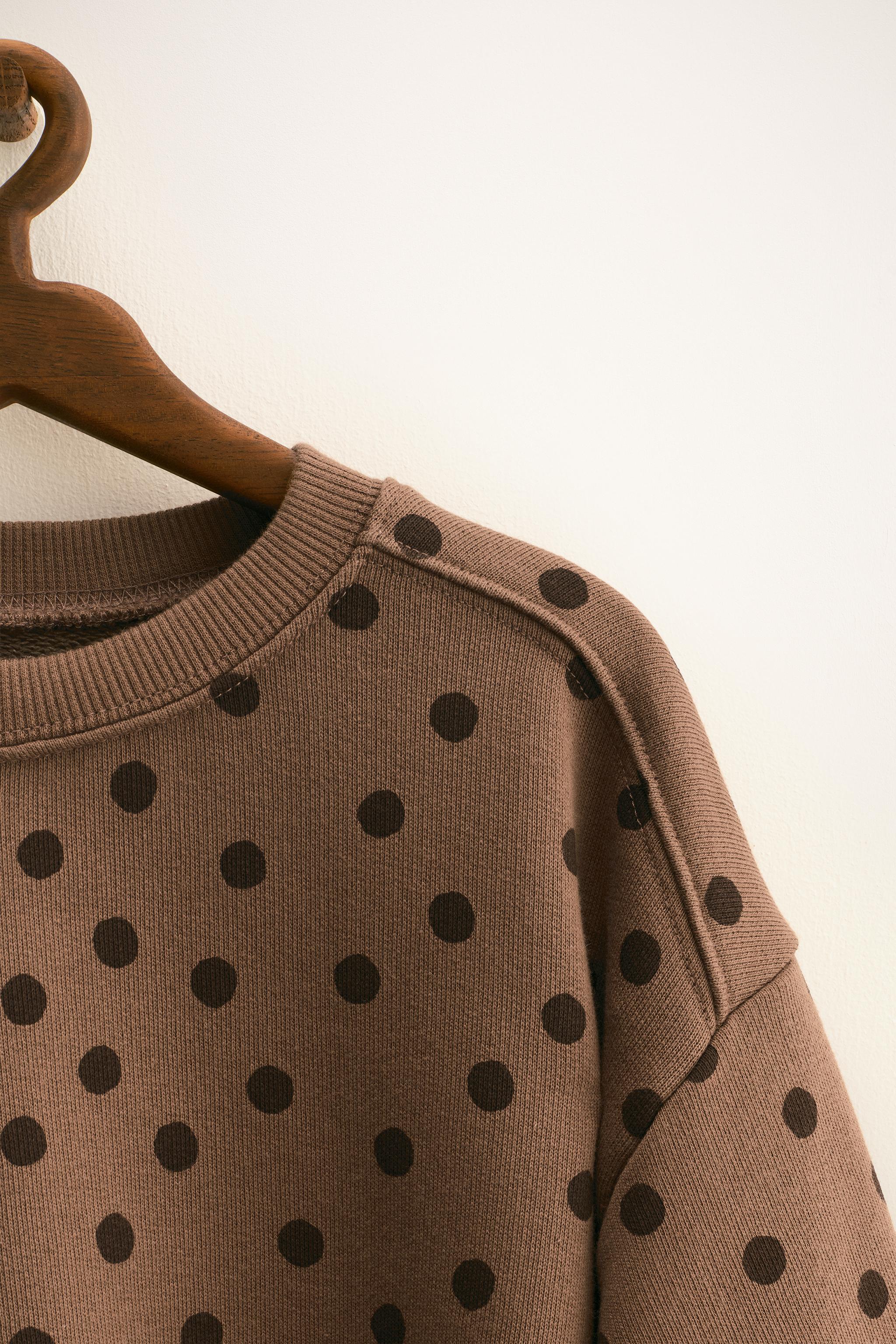 ZARA TIMELESS - POLKA DOT PRINT SWEATSHIRT