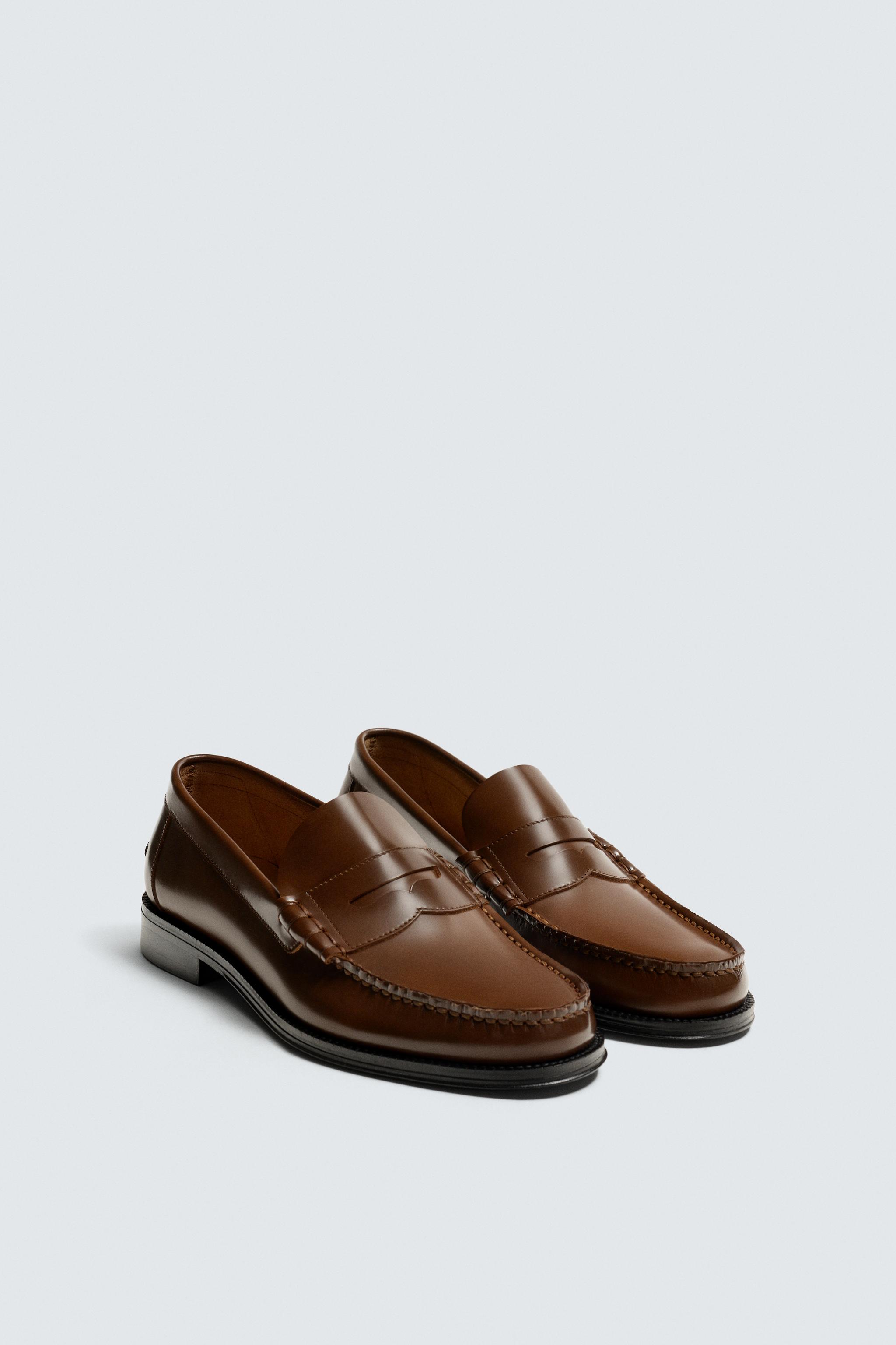 LEATHER PENNY LOAFERS