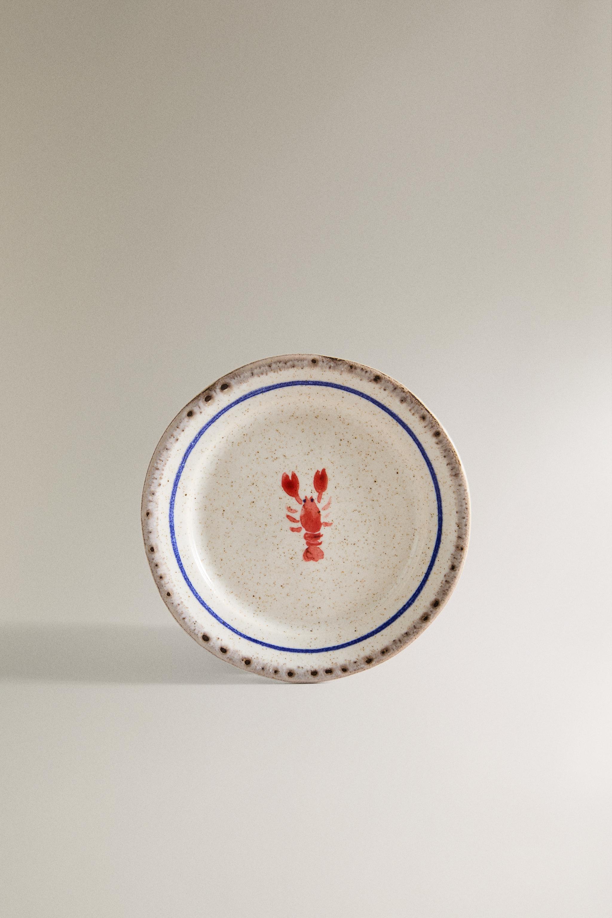 STONEWARE FISH SIDE PLATE