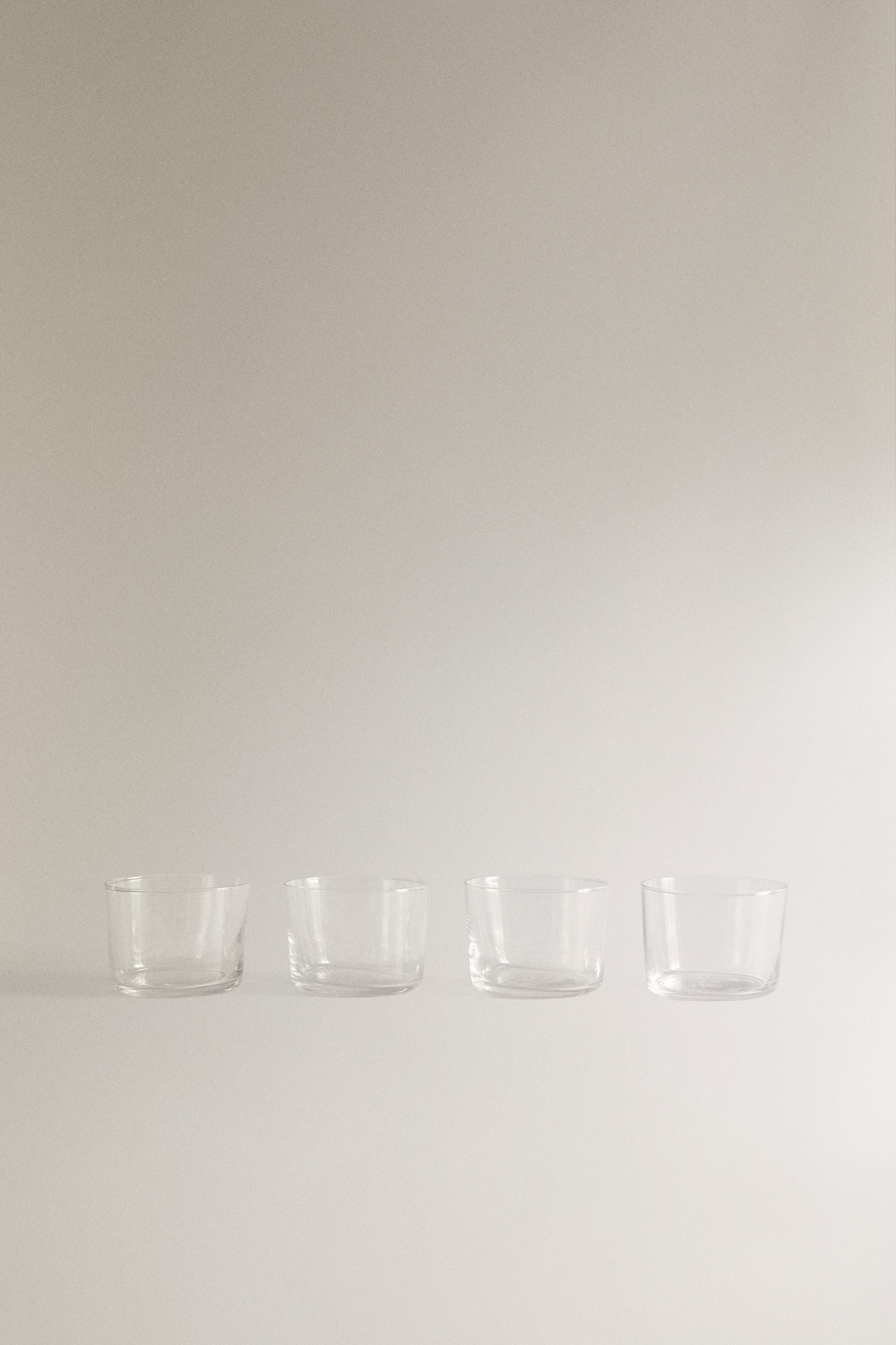 SET OF SHORT GLASS TUMBLERS (SET OF 4)