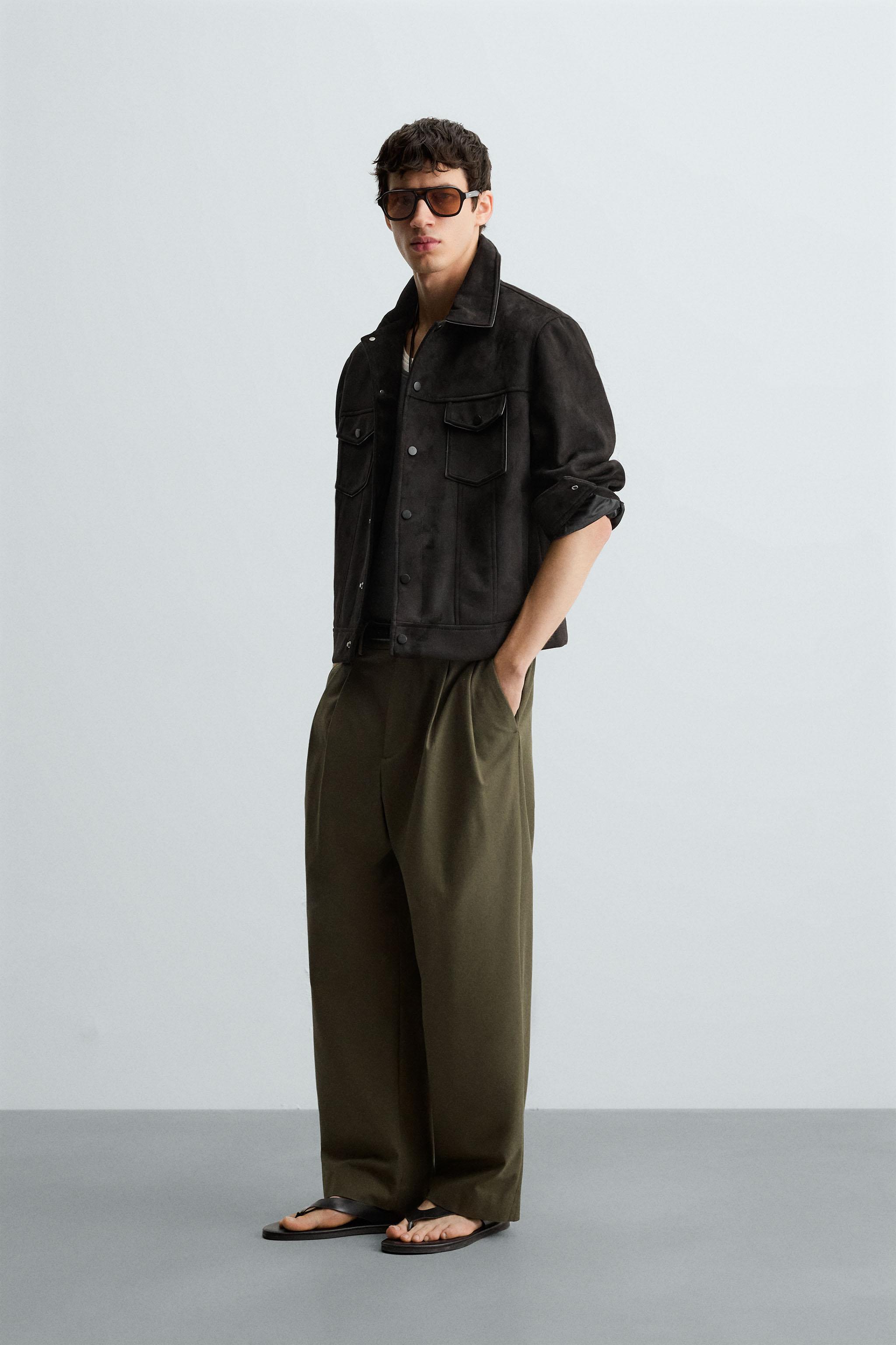 FAUX SUEDE REGULAR FIT JACKET