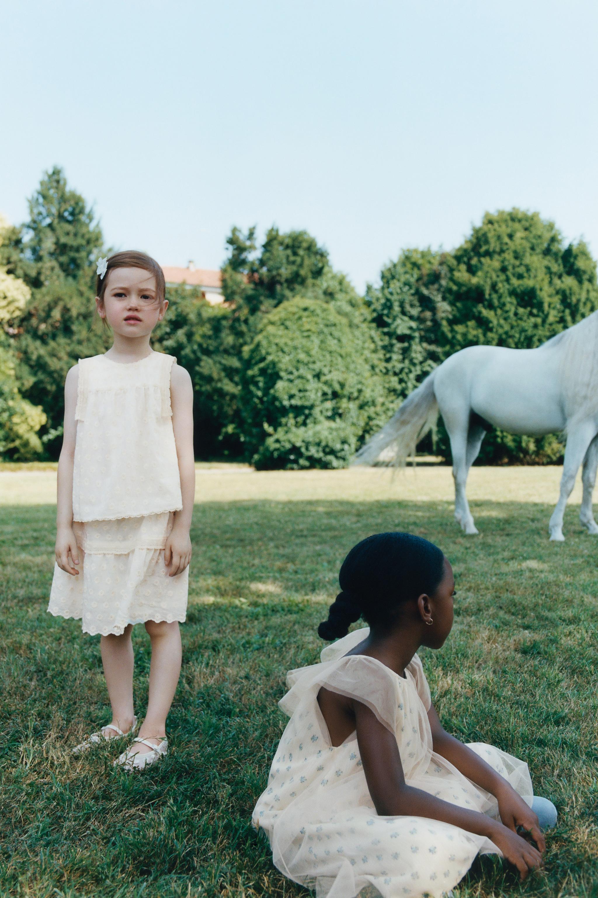 EMBROIDERED LACE SKIRT