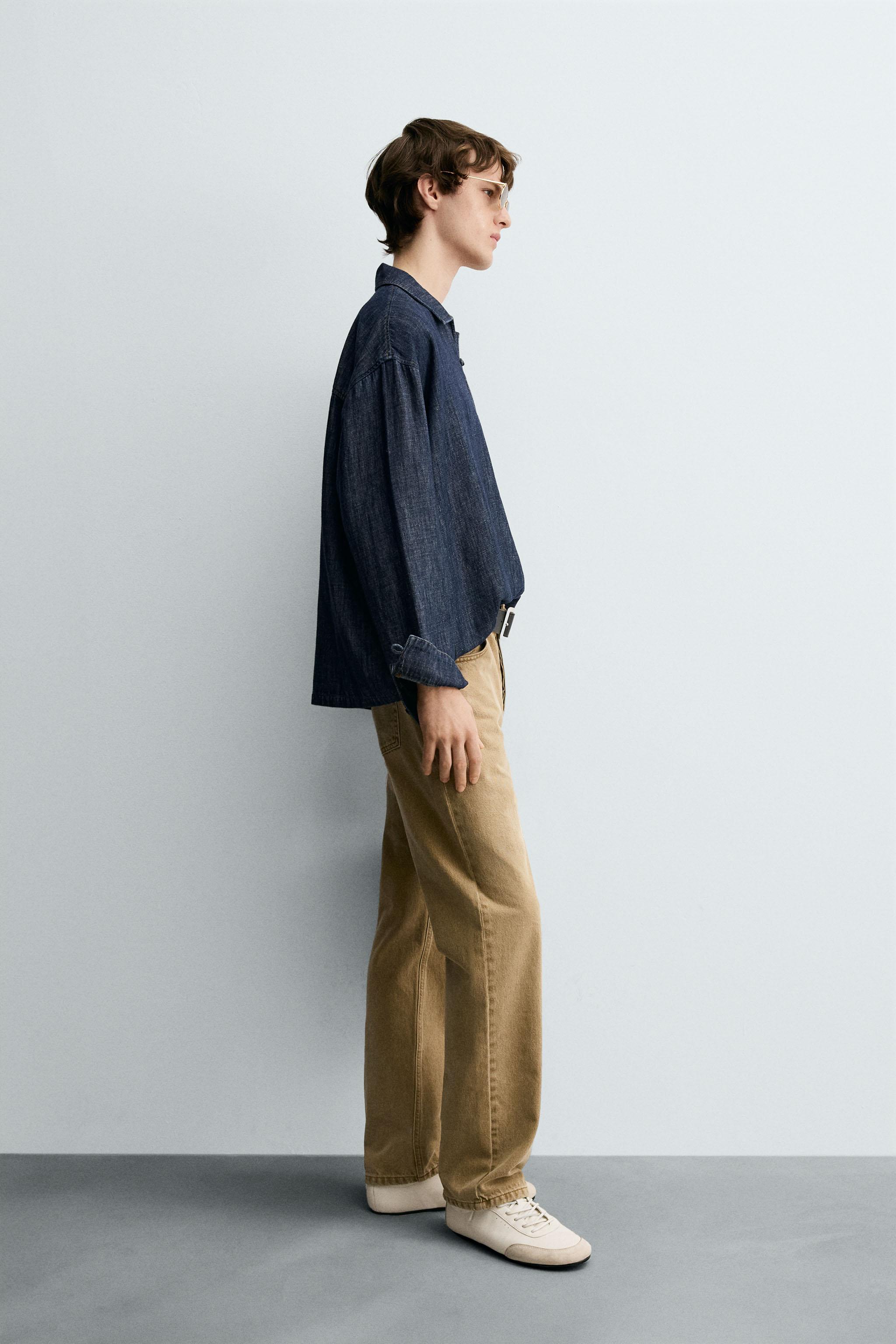 COTTON-LINEN DENIM SHIRT