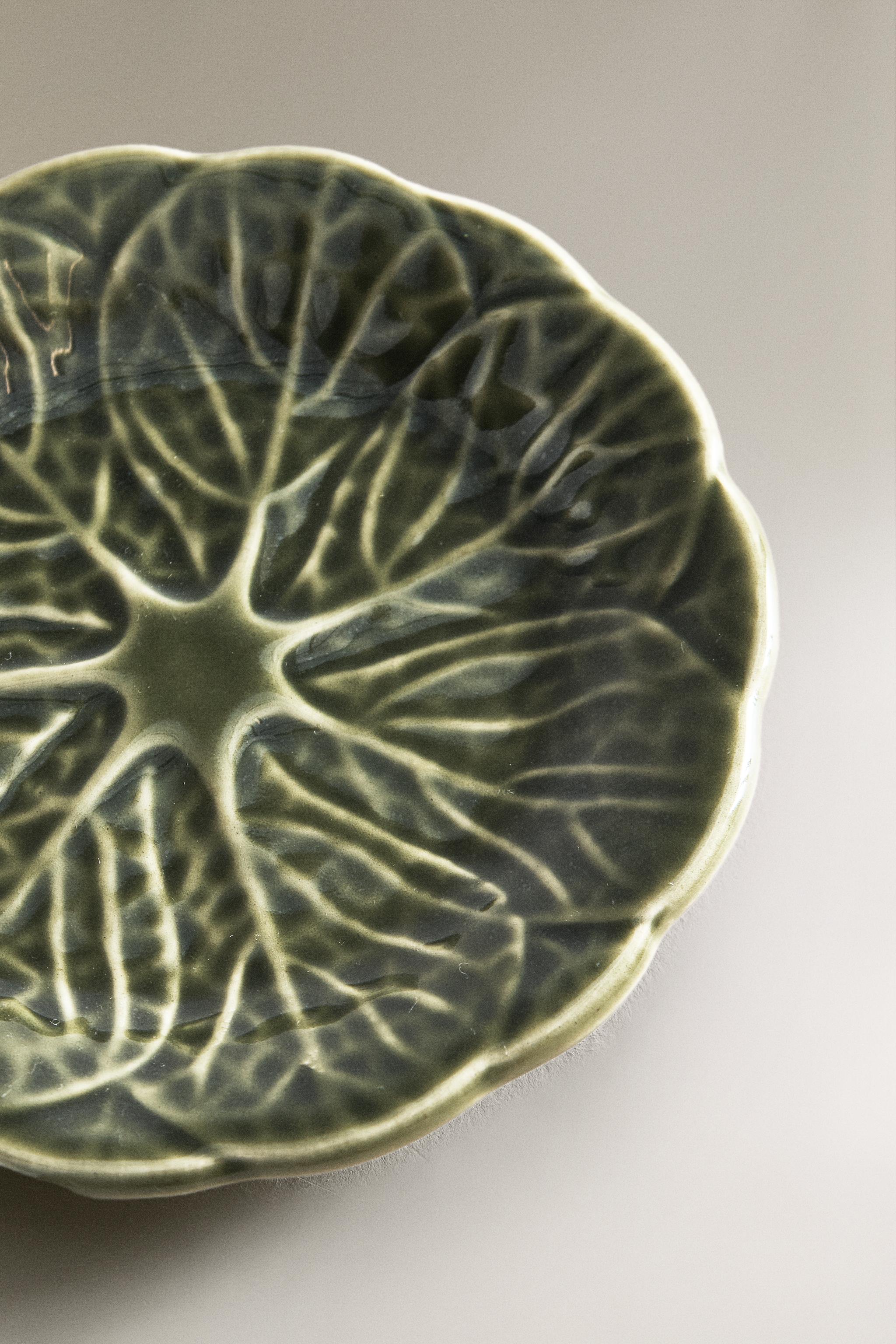 STONEWARE CABBAGE  SIDE PLATE