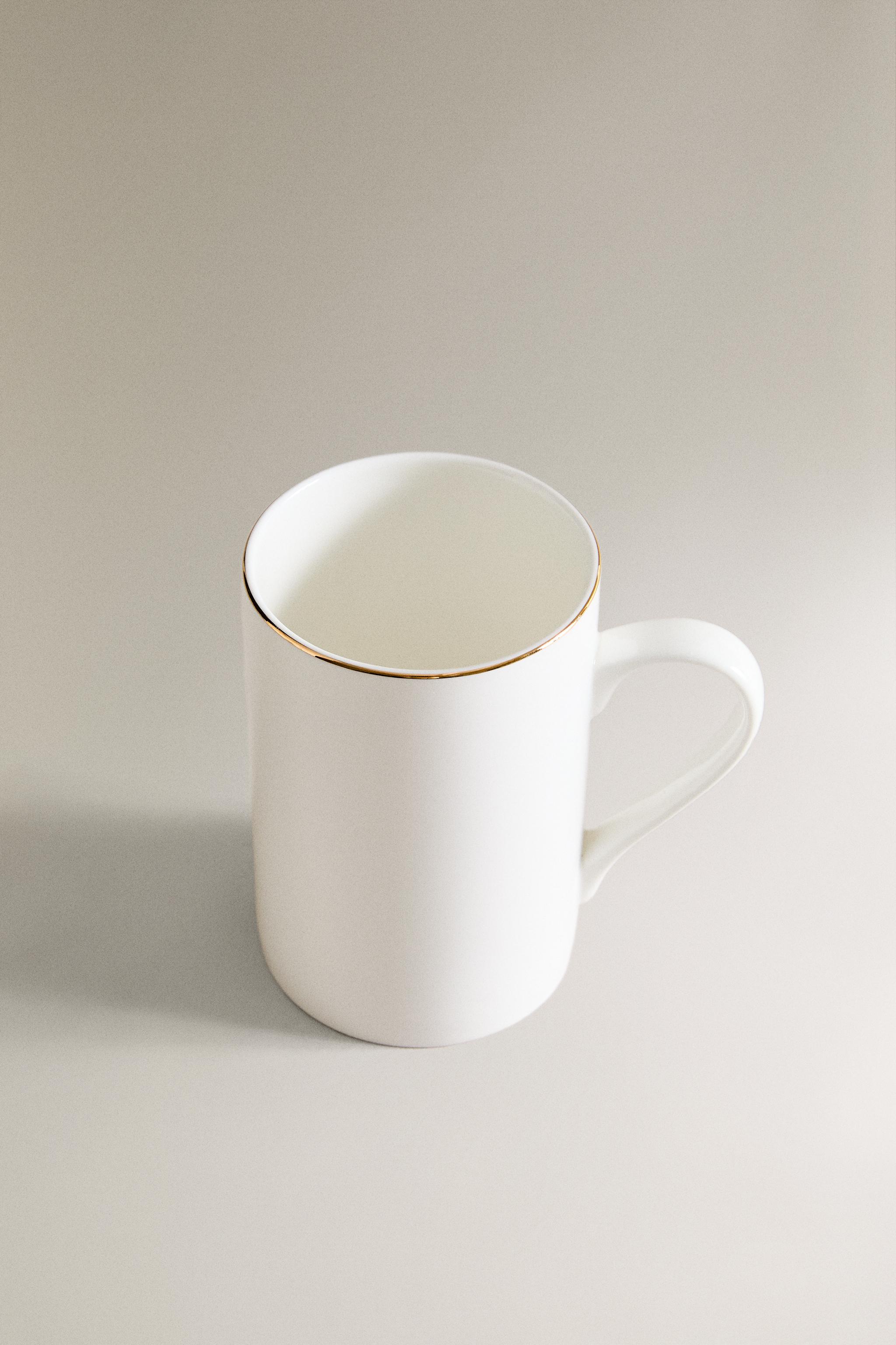 RIMMED BONE CHINA MUG