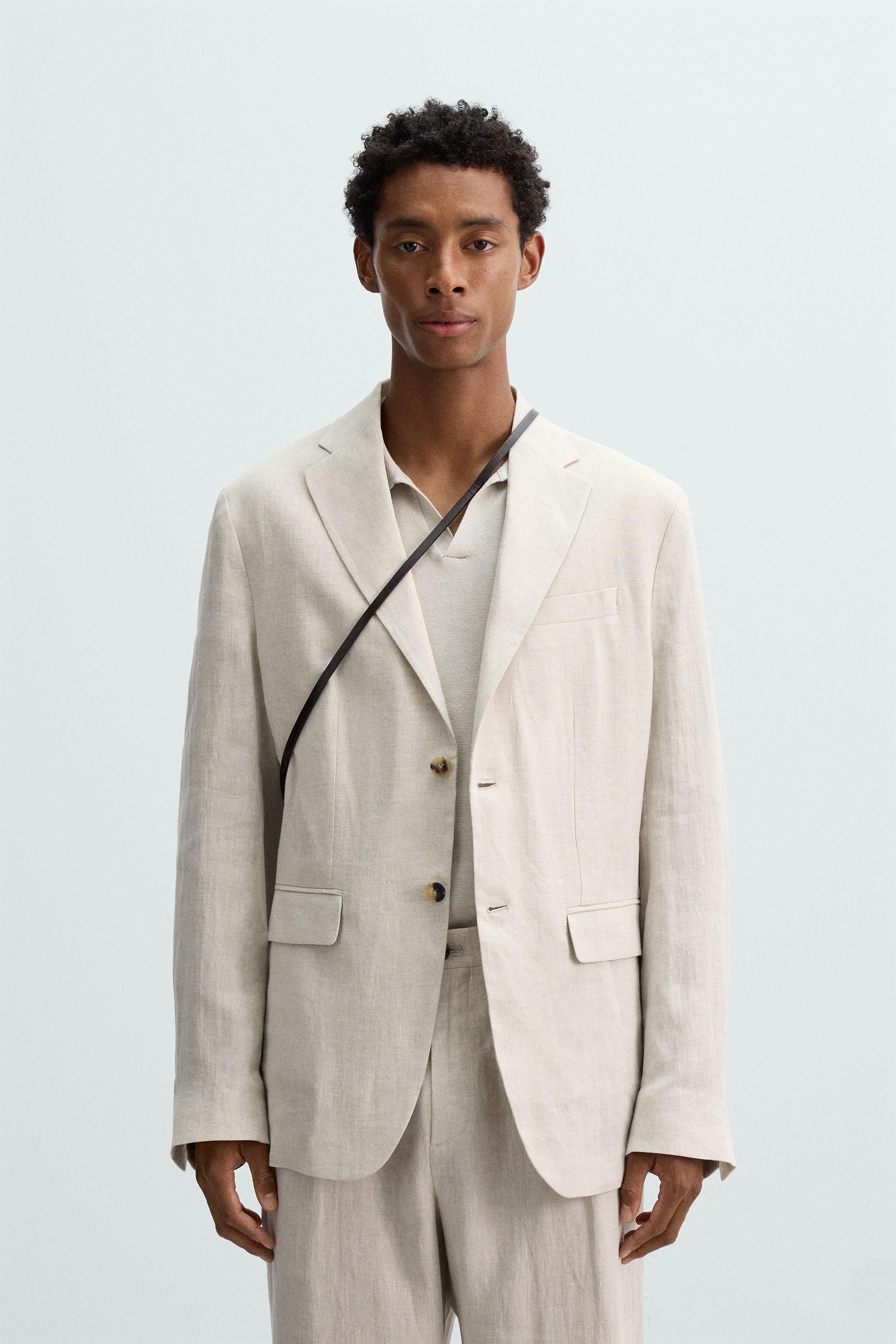 100% LINEN SUIT BLAZER