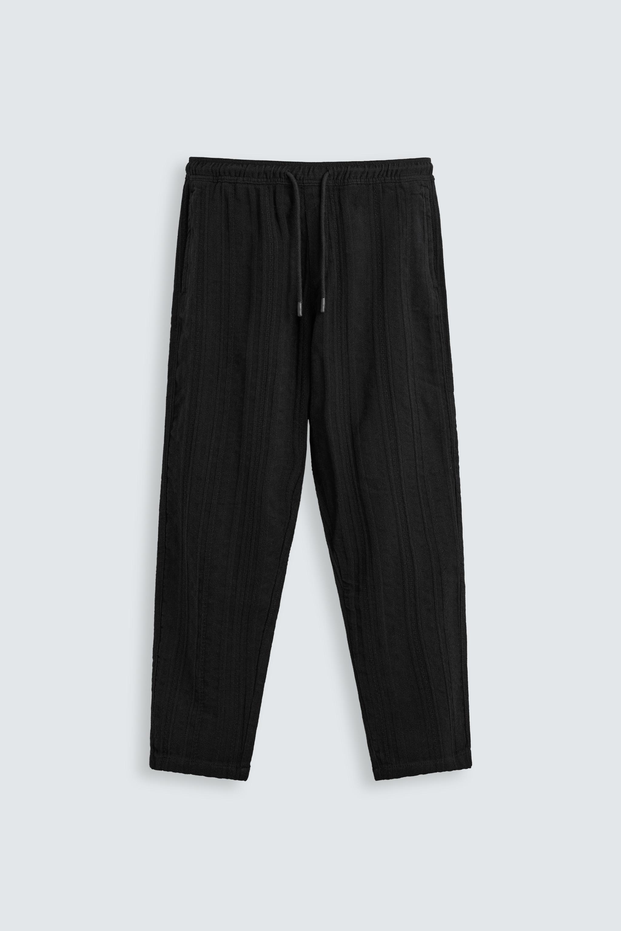 TEXTURED RELAXED FIT PANTS