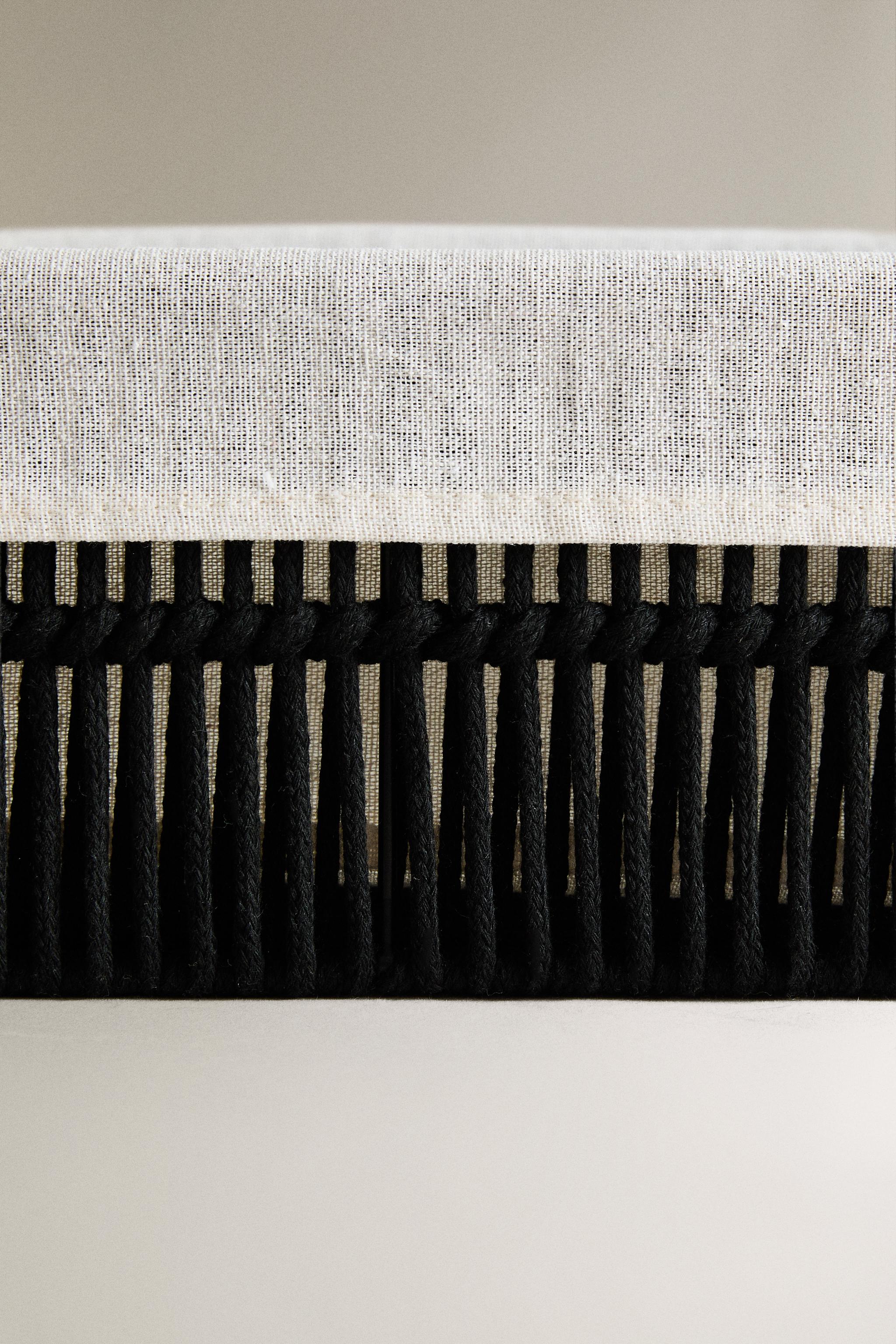 RECTANGULAR BASKET WITH FABRIC LINING